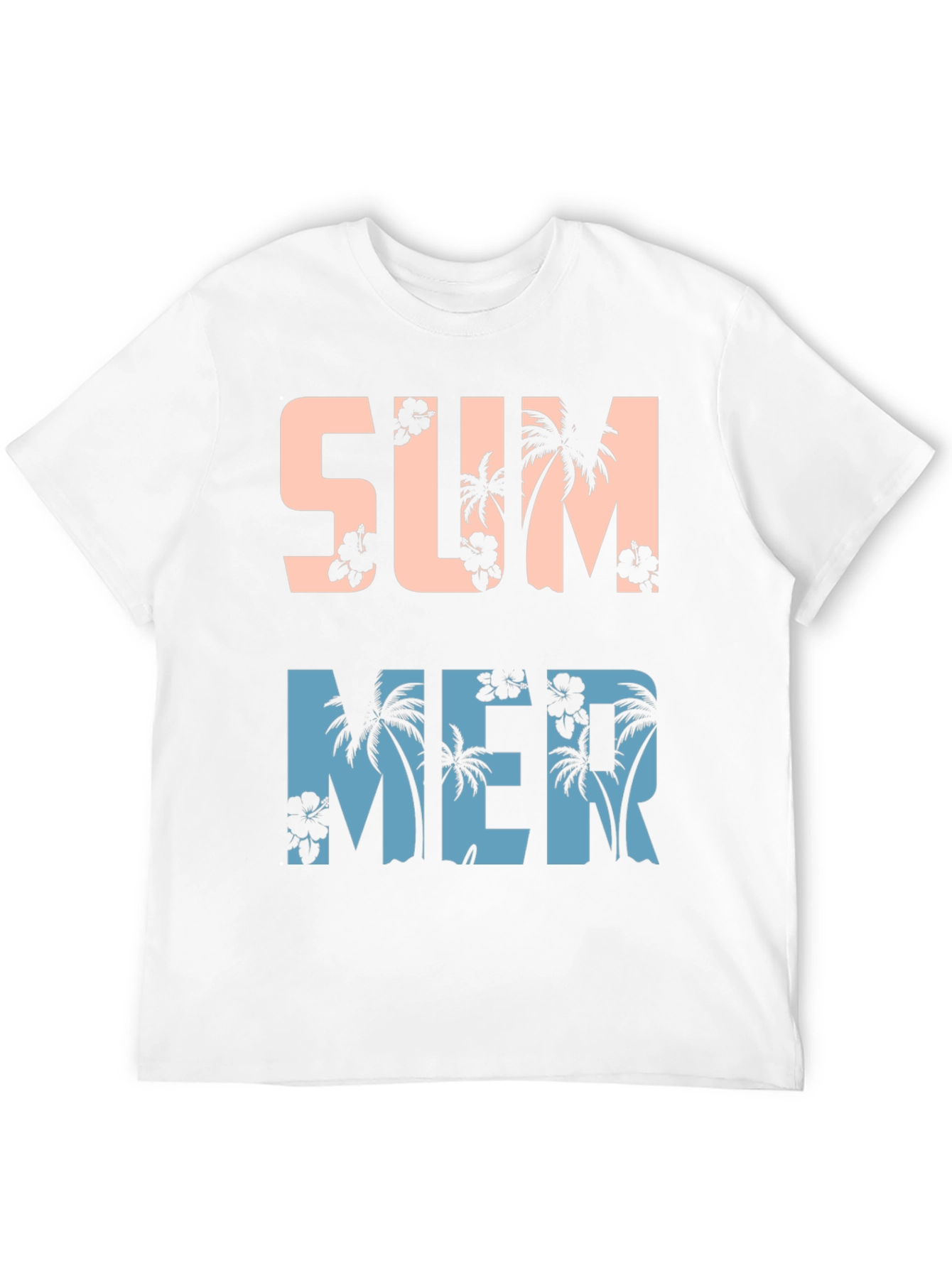 Tropical Summer Graphic Tee - Black Cotton Blend Shirt