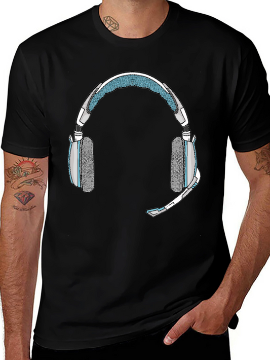 Gaming Headset Graphic Tee - Gamer Style Shirt