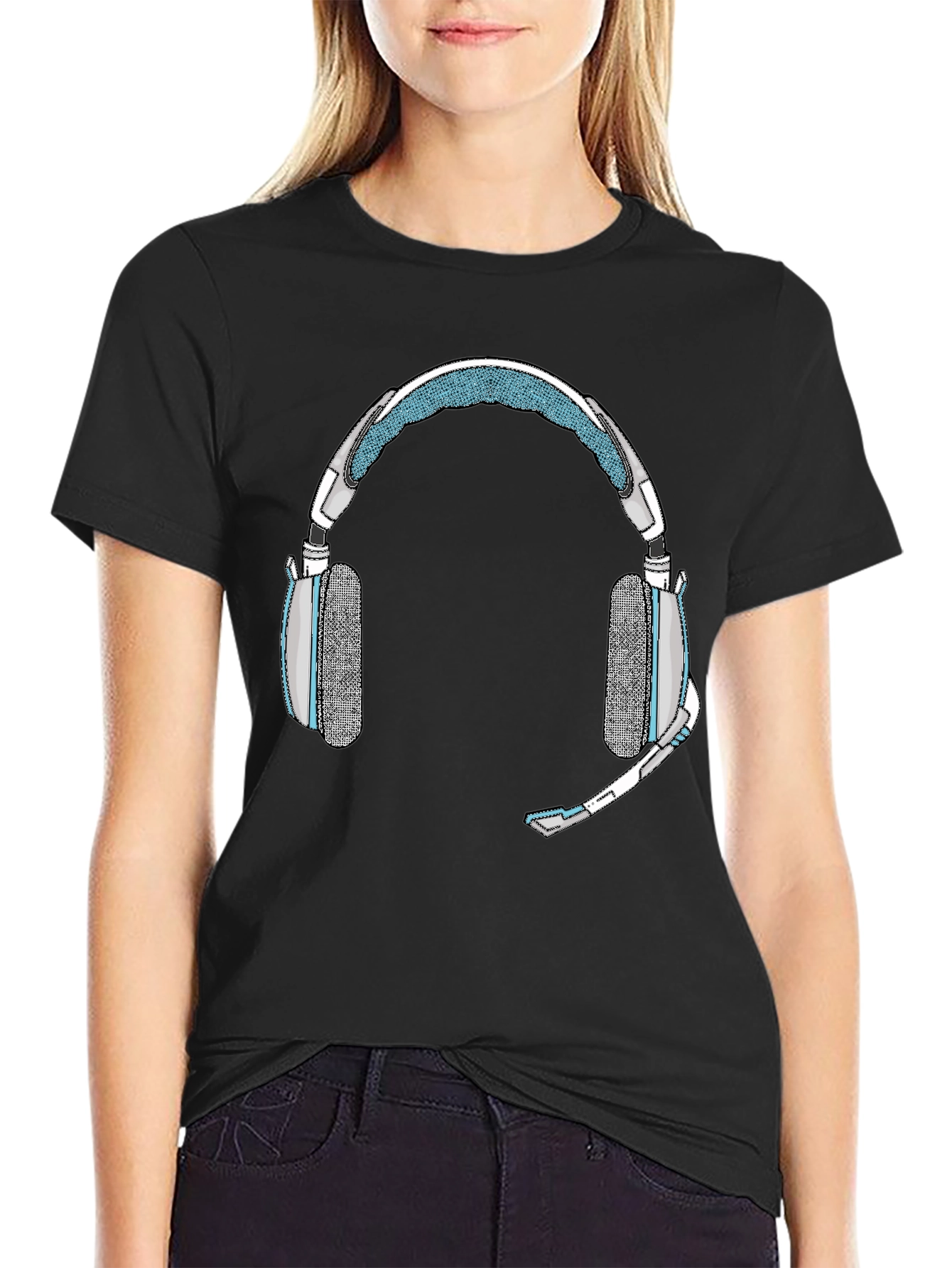 Gaming Headset Graphic Tee - Gamer Style Shirt