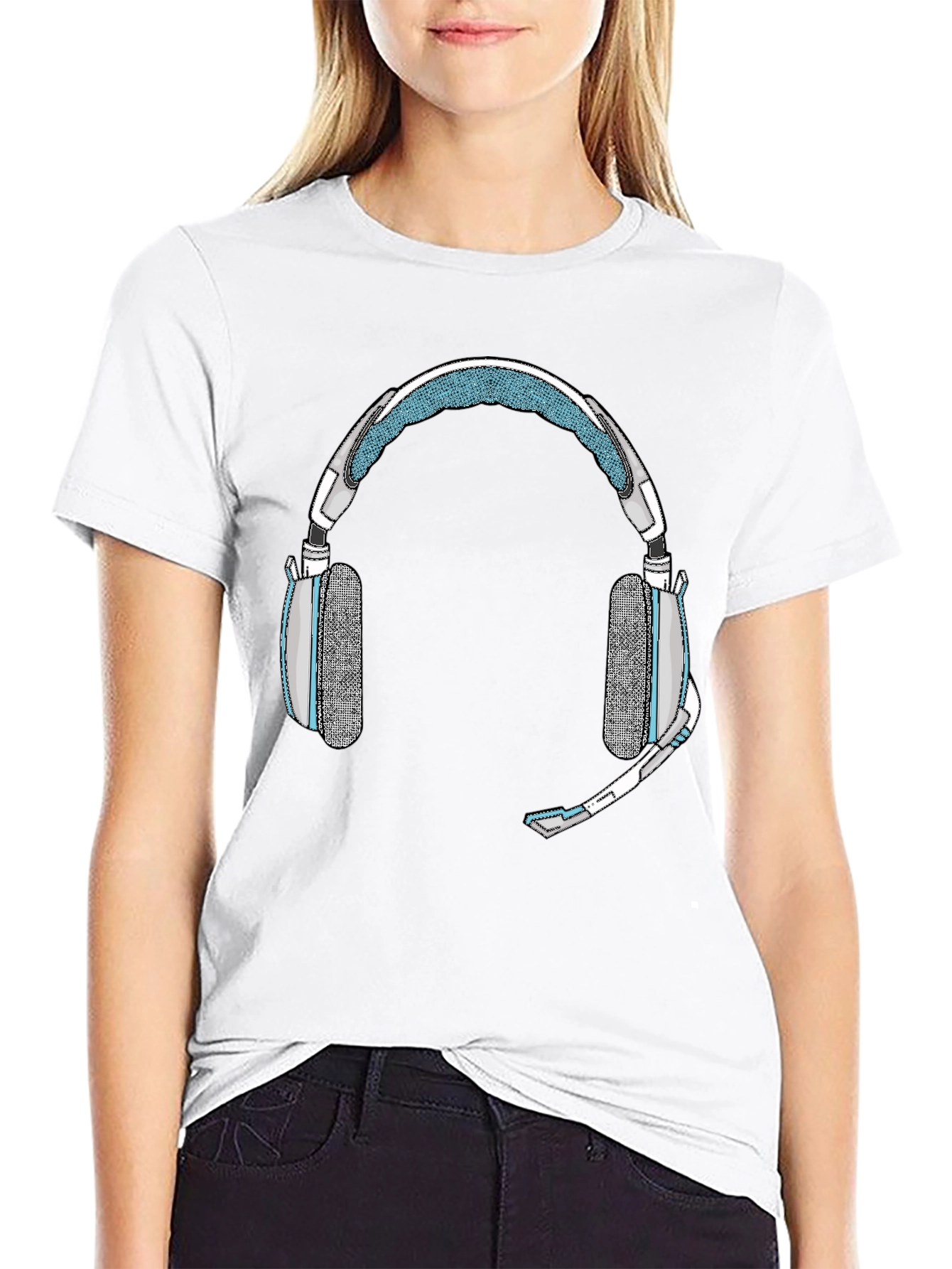 Gaming Headset Graphic Tee - Gamer Style Shirt