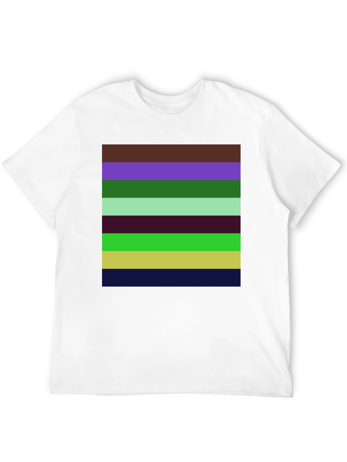 Striped Pattern Graphic T-Shirt