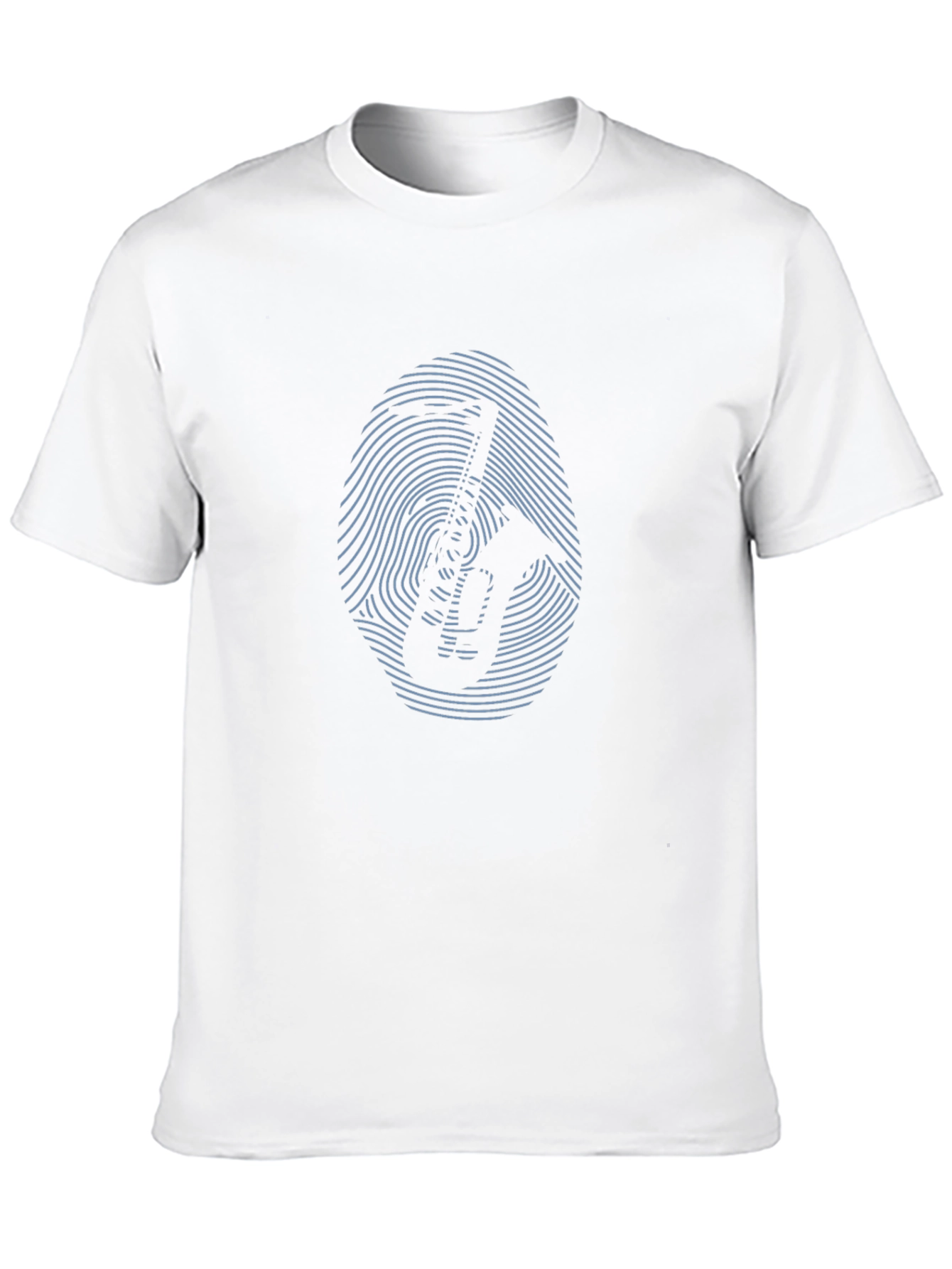 Saxophone Fingerprint Graphic Tee - Cool Music Lover Shirt