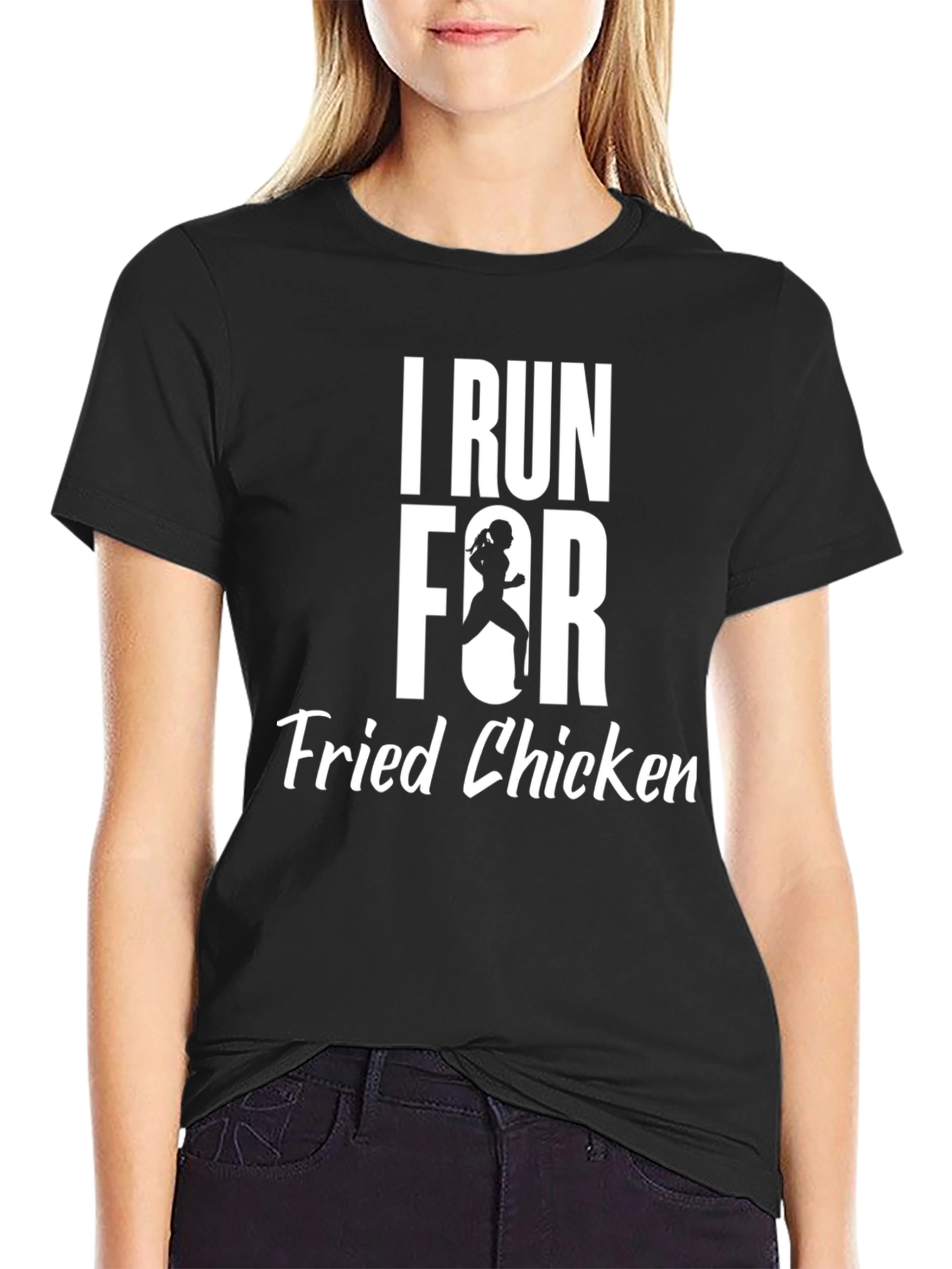 I Run For Fried Chicken Graphic T-Shirt