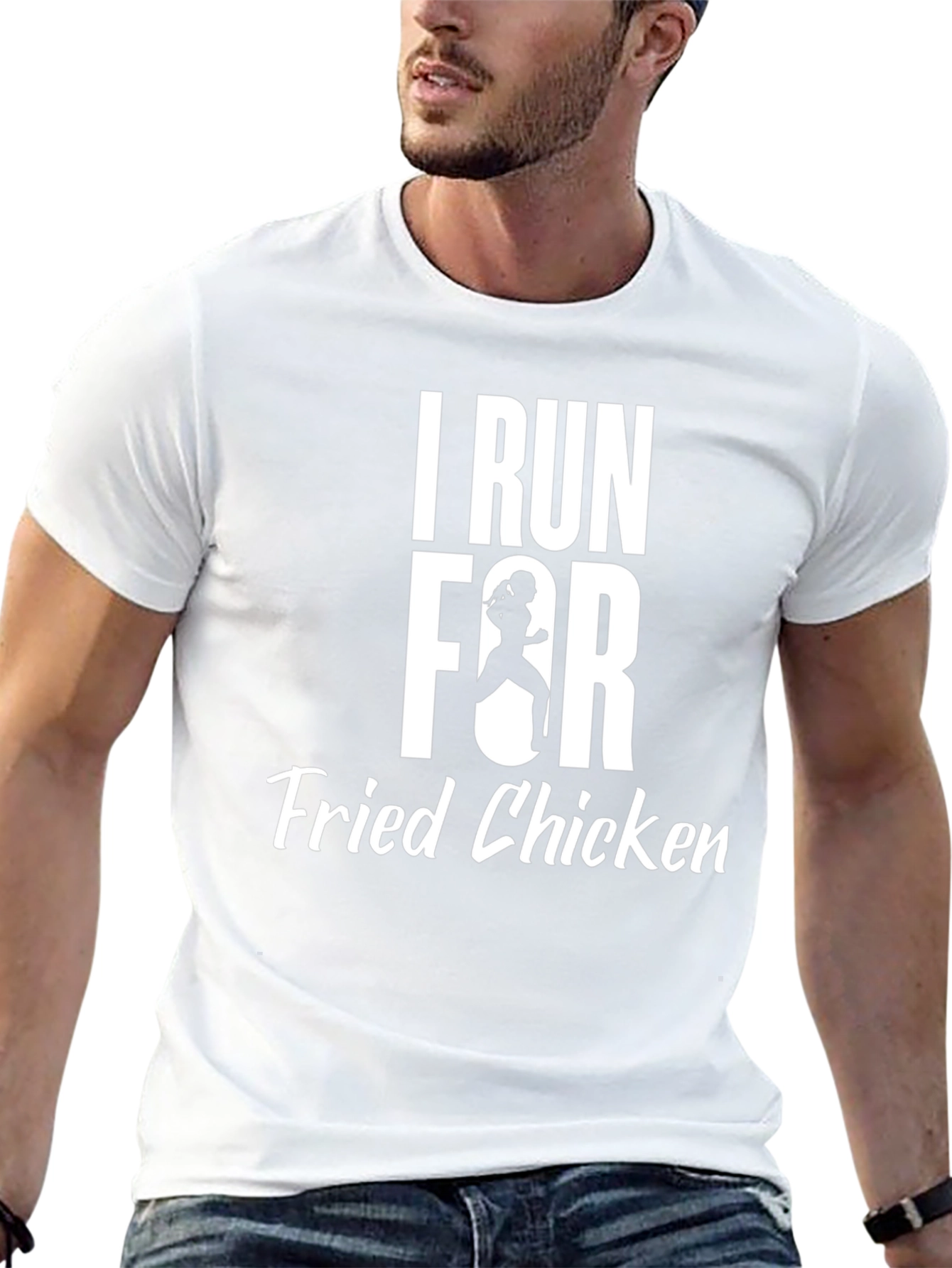 I Run For Fried Chicken Graphic T-Shirt