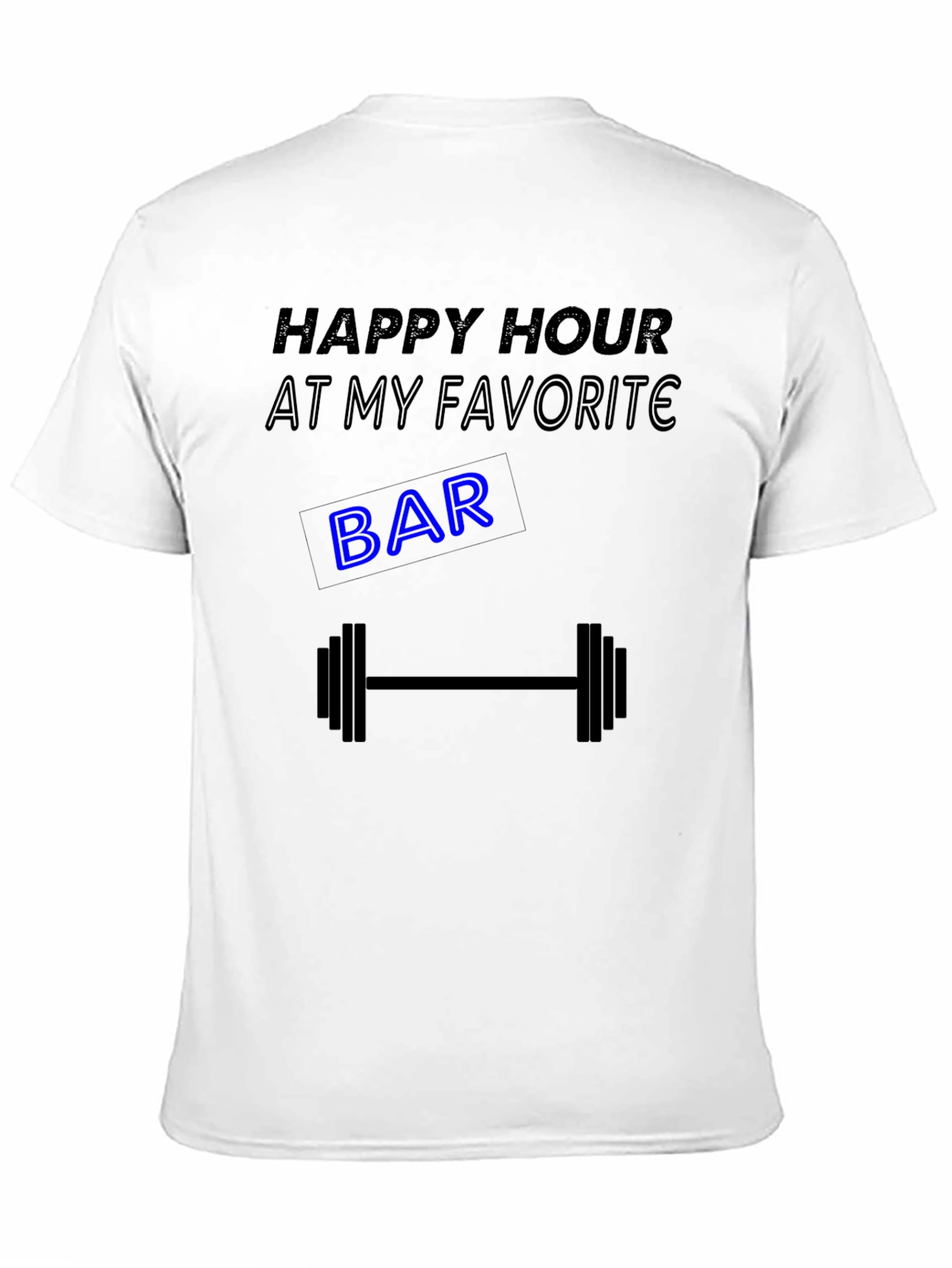 Happy Hour Gym Barbell Graphic Tee
