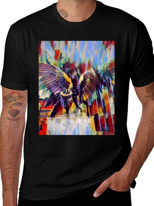Winged Statue Graphic T-Shirt