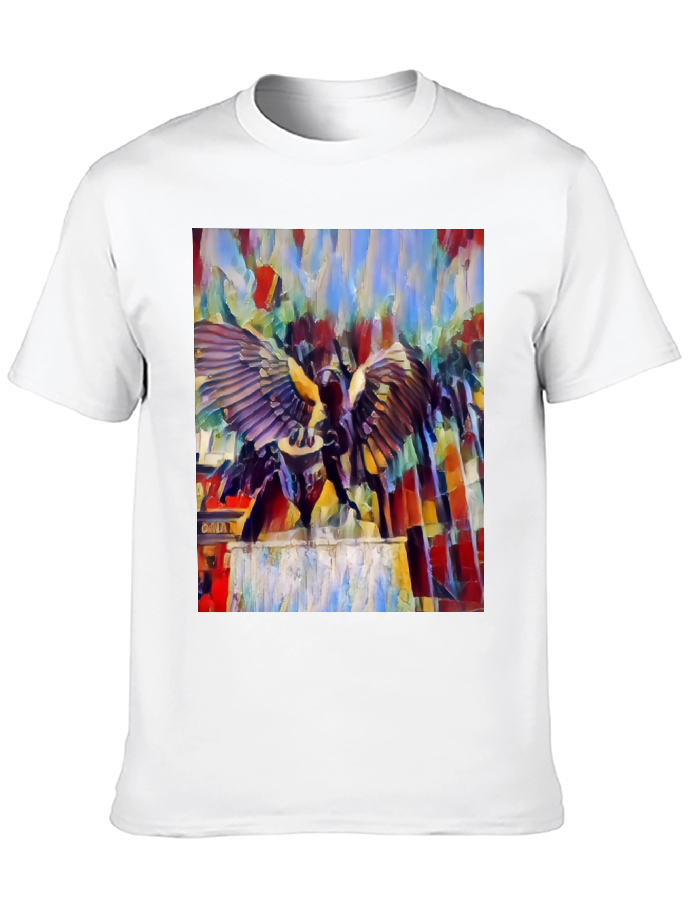Winged Statue Graphic T-Shirt