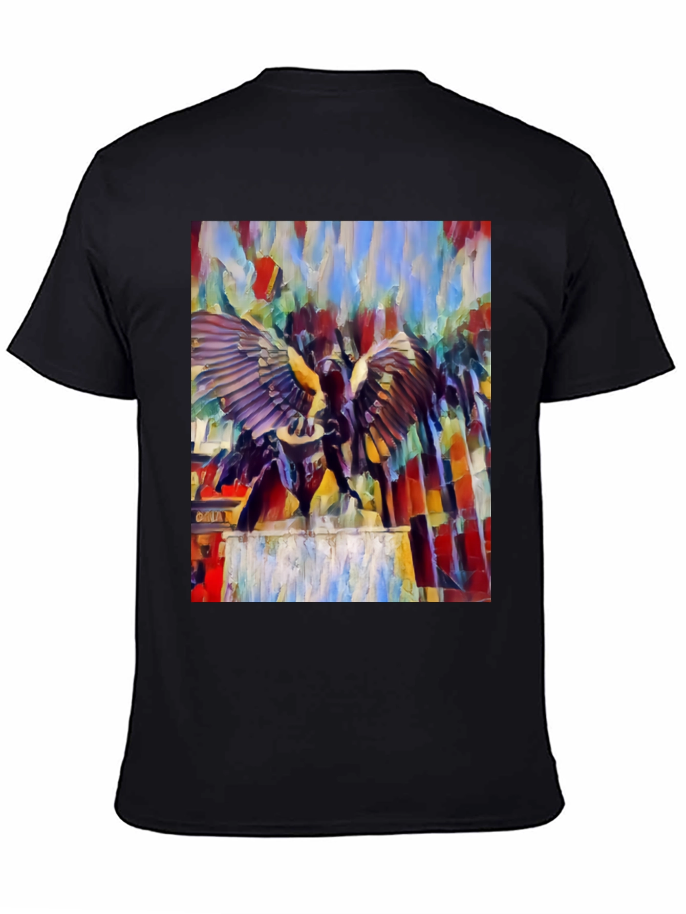 Winged Statue Graphic T-Shirt