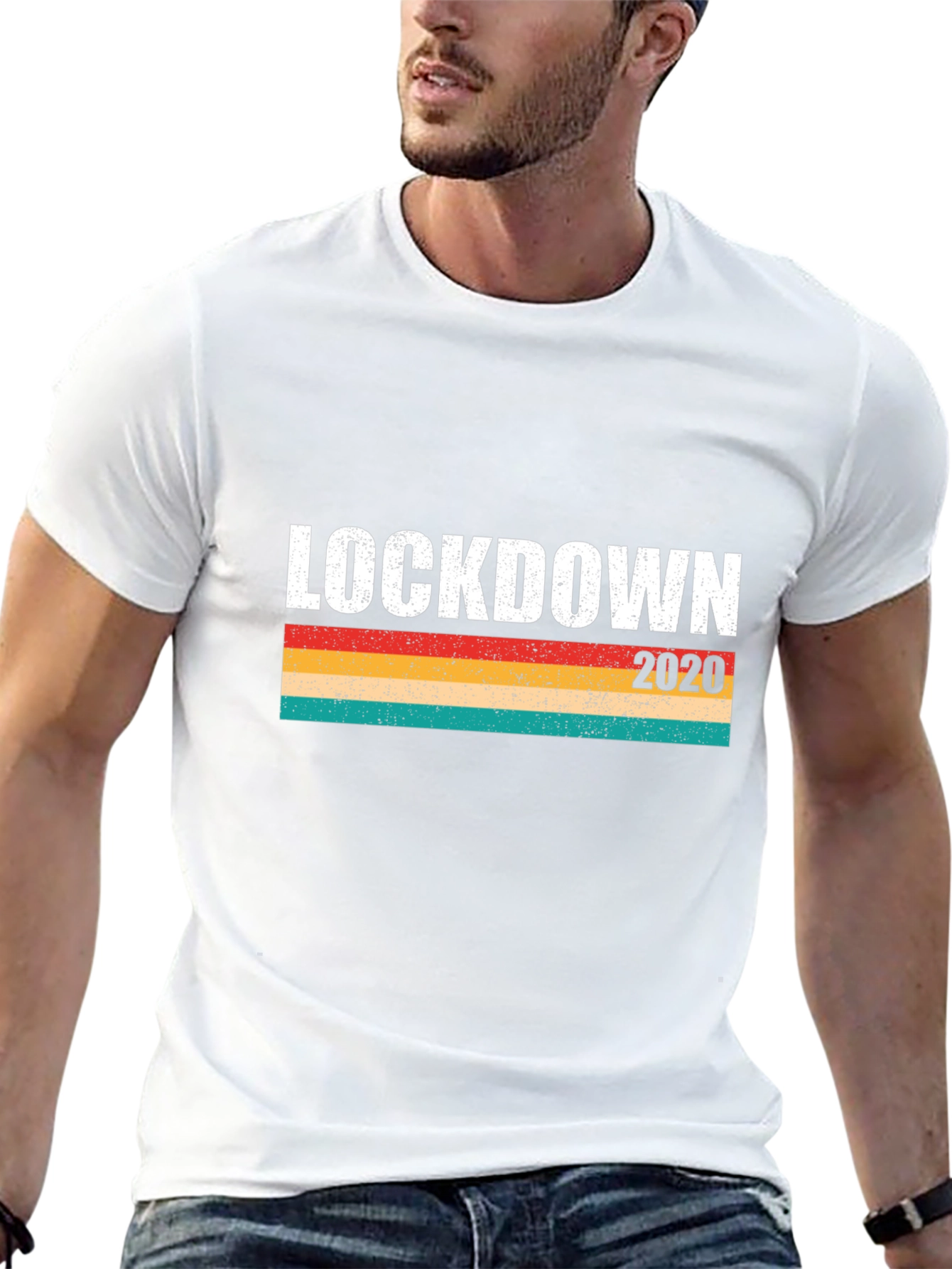 Lockdown 2020 Retro Graphic Tee - Black