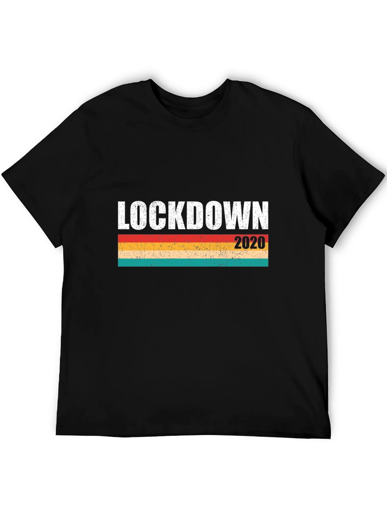 Lockdown 2020 Retro Graphic Tee - Black