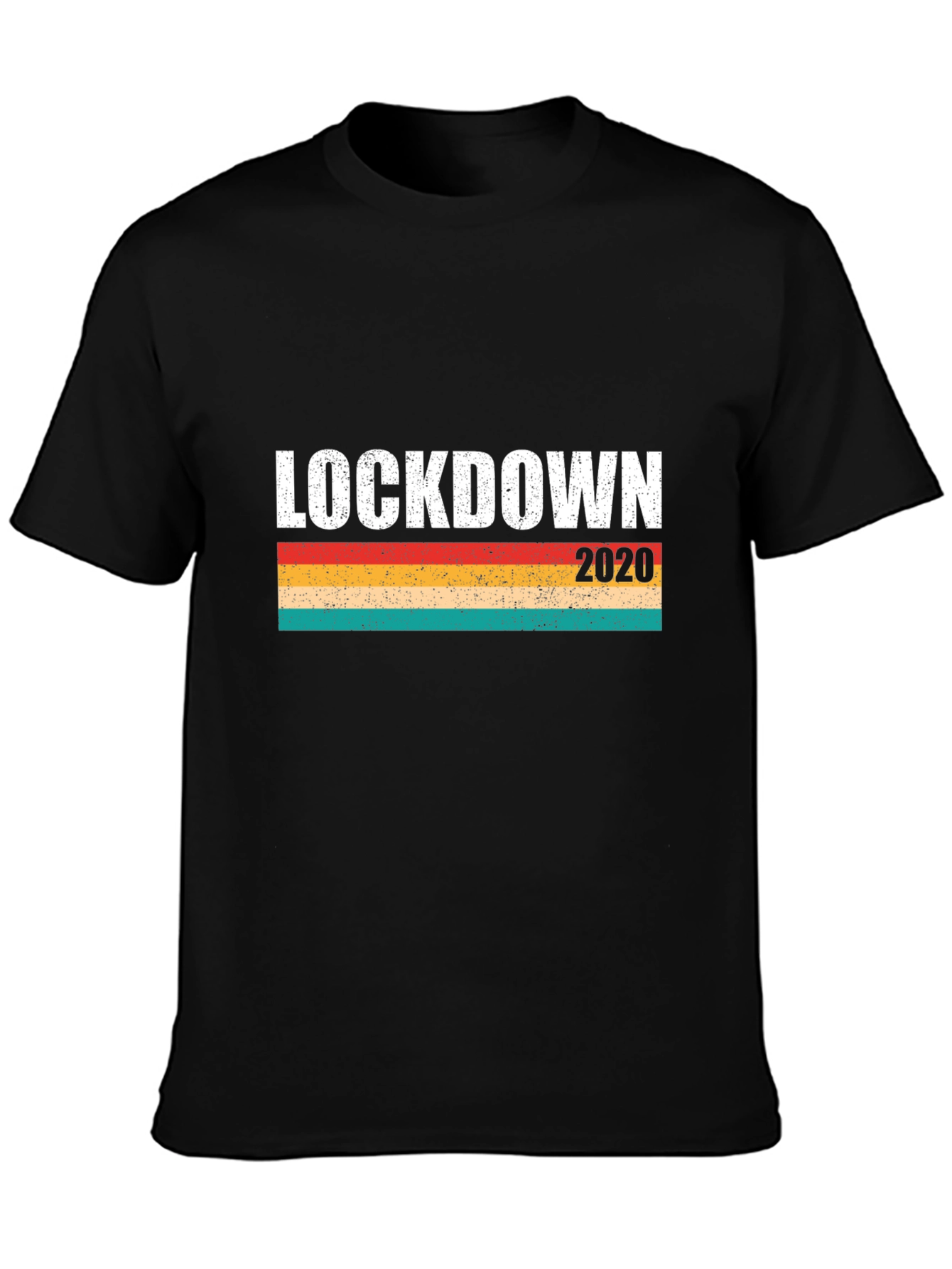 Lockdown 2020 Retro Graphic Tee - Black