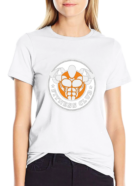 Fitness Club Graphic Print Black T-Shirt