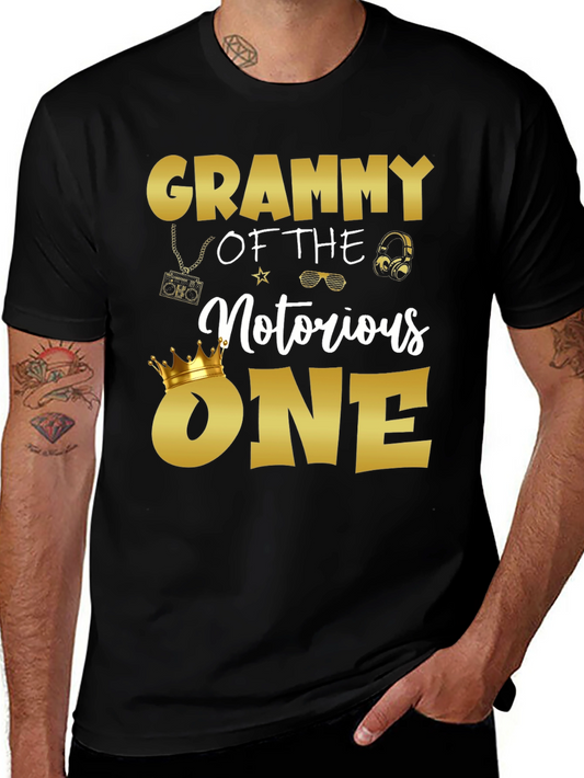 Grammy of the Notorious One Black Graphic T-Shirt