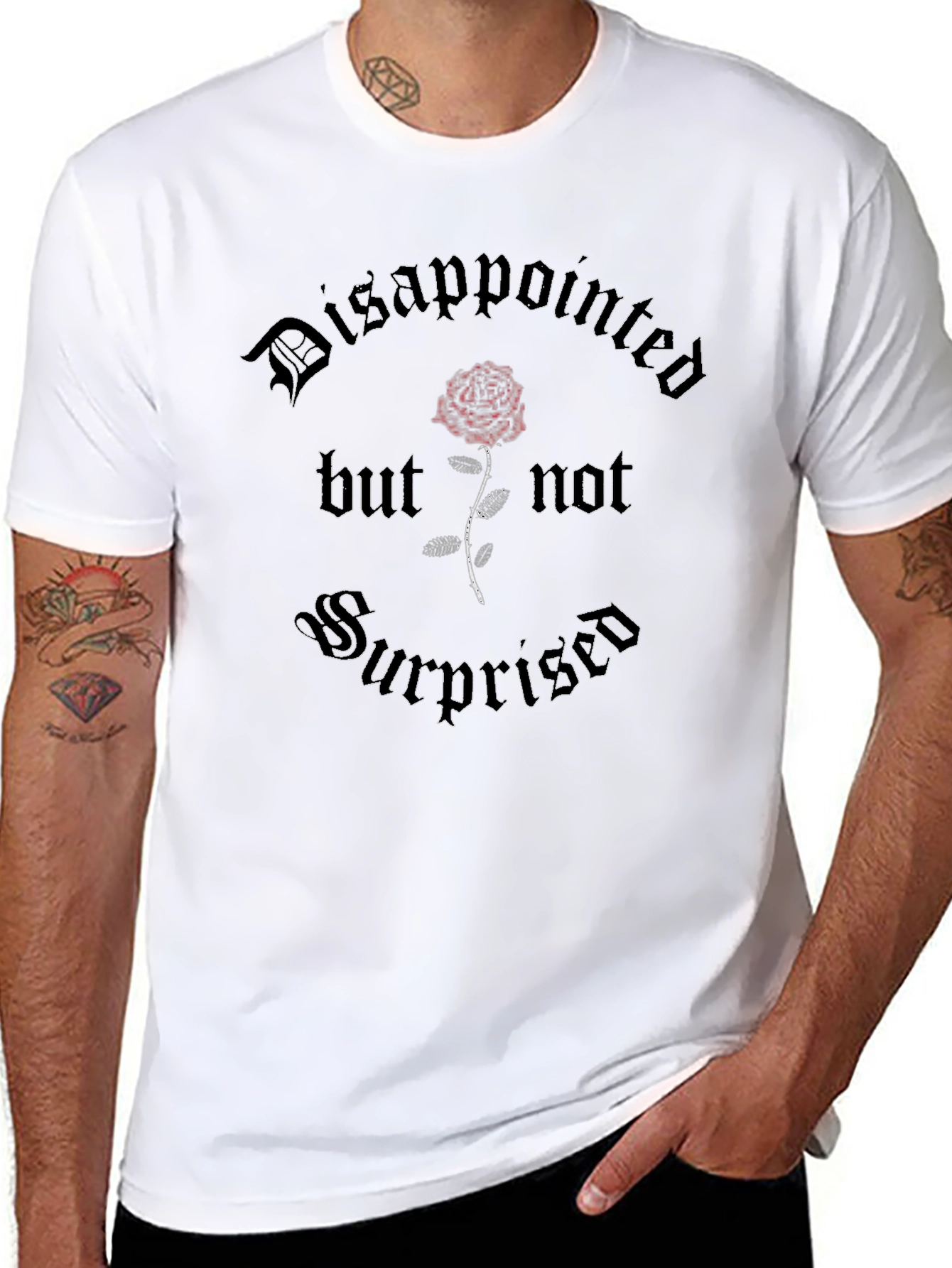 Gothic Rose Graphic Tee - Disappointed But Not Surprised