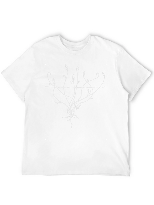 Roots Graphic Print T-Shirt - Black Cotton Blend
