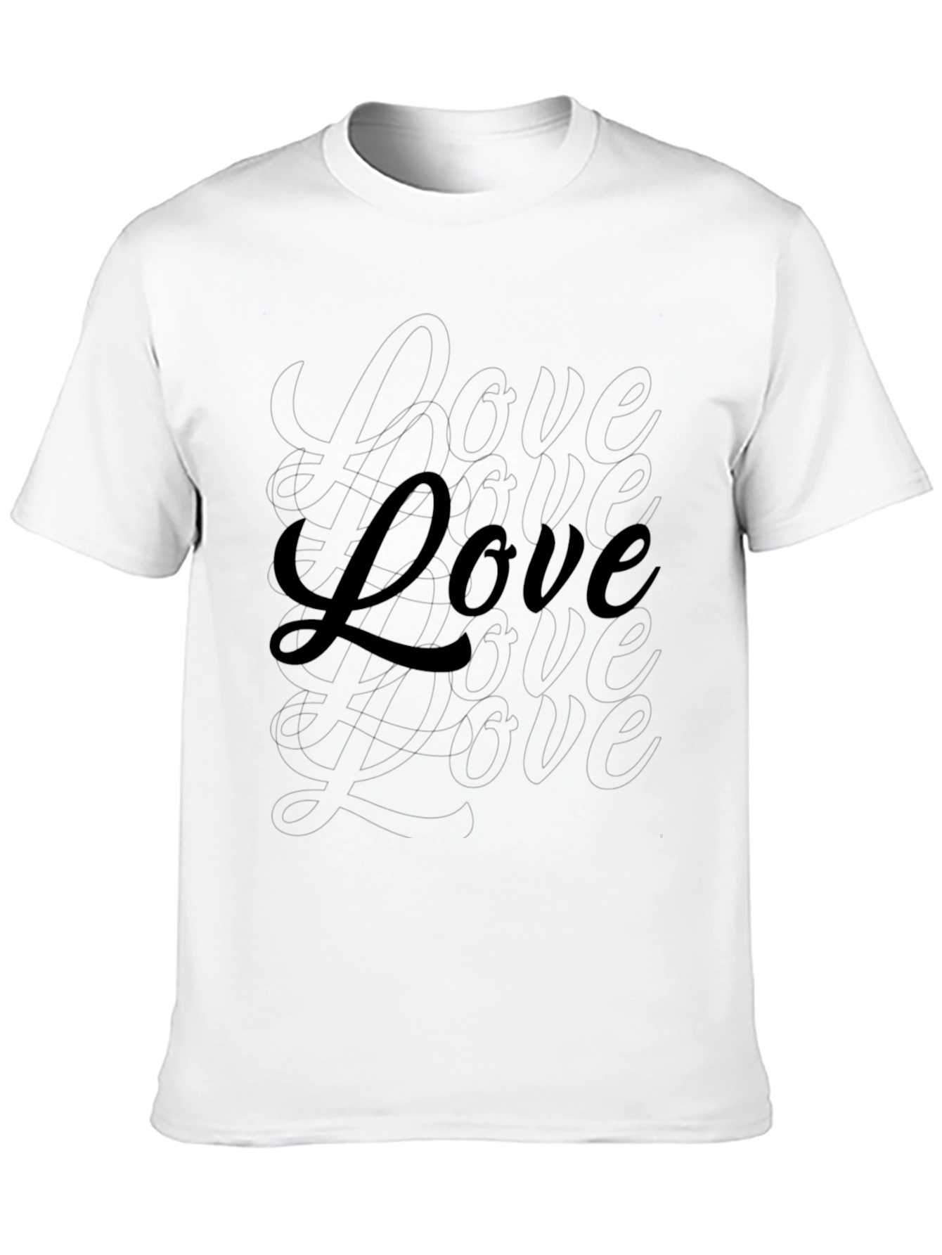 Love Graphic Print Black Cotton Casual T-Shirt