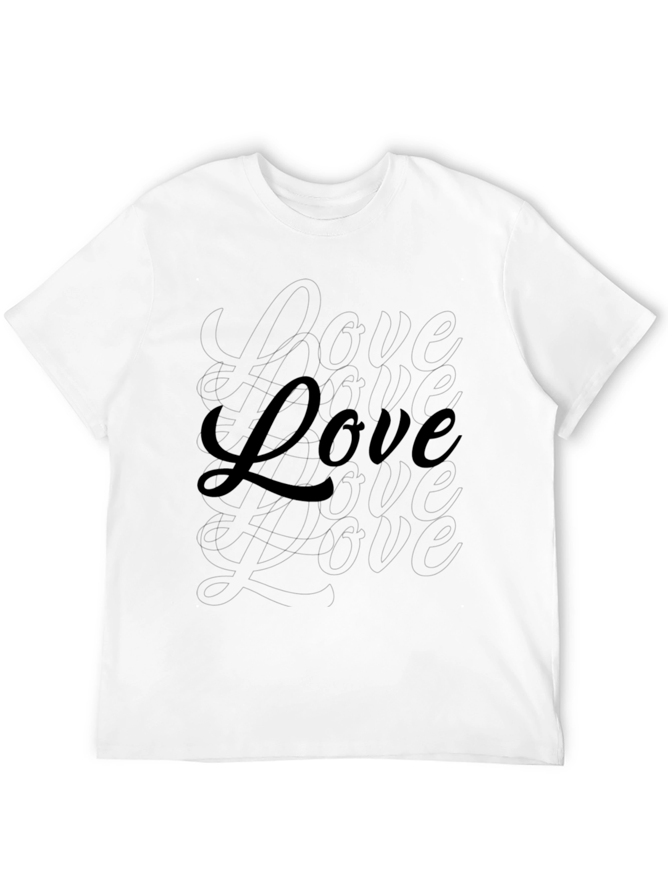 Love Graphic Print Black Cotton Casual T-Shirt