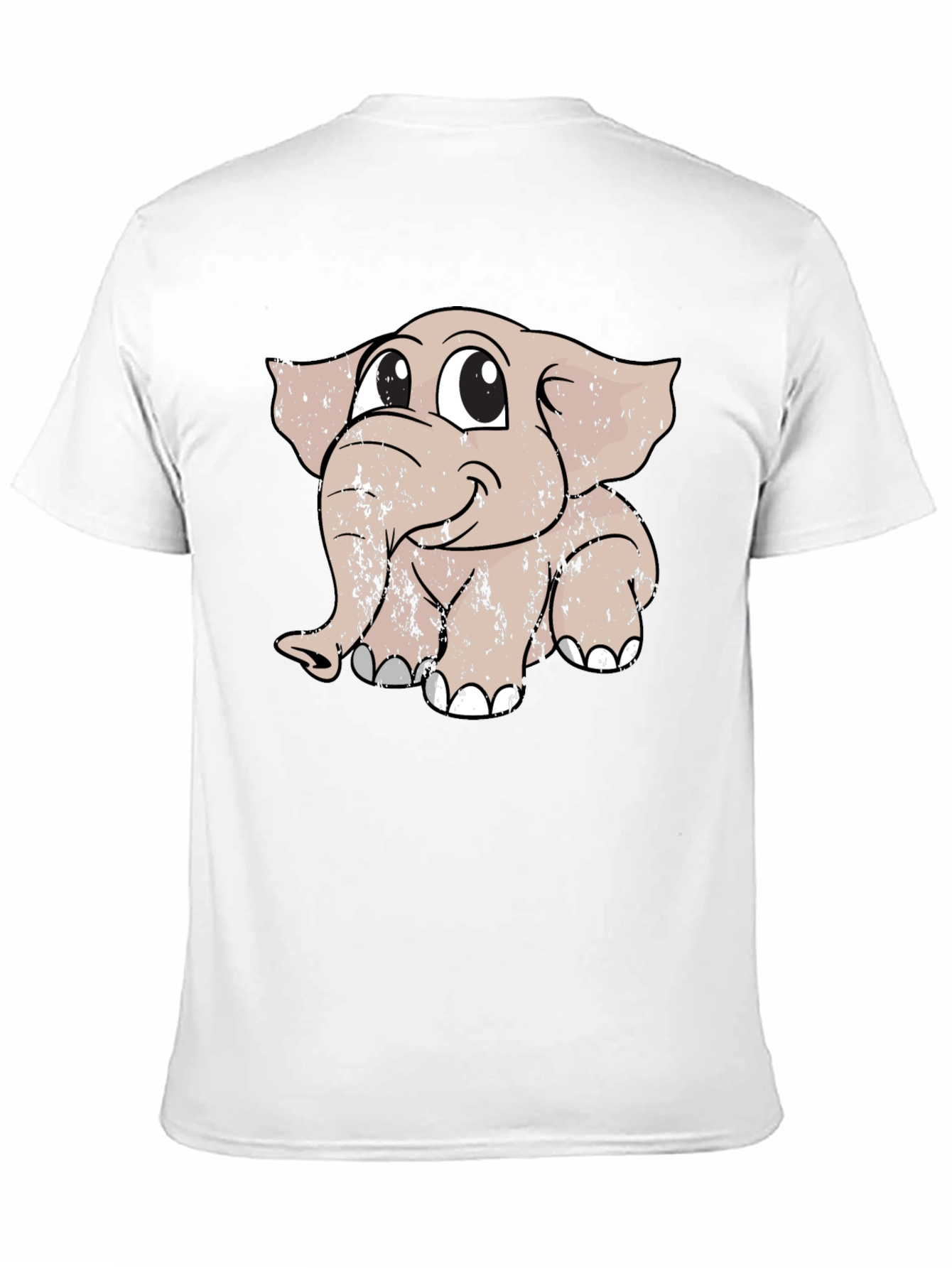 Cute Elephant Graphic Tee - Mens Black T-Shirt