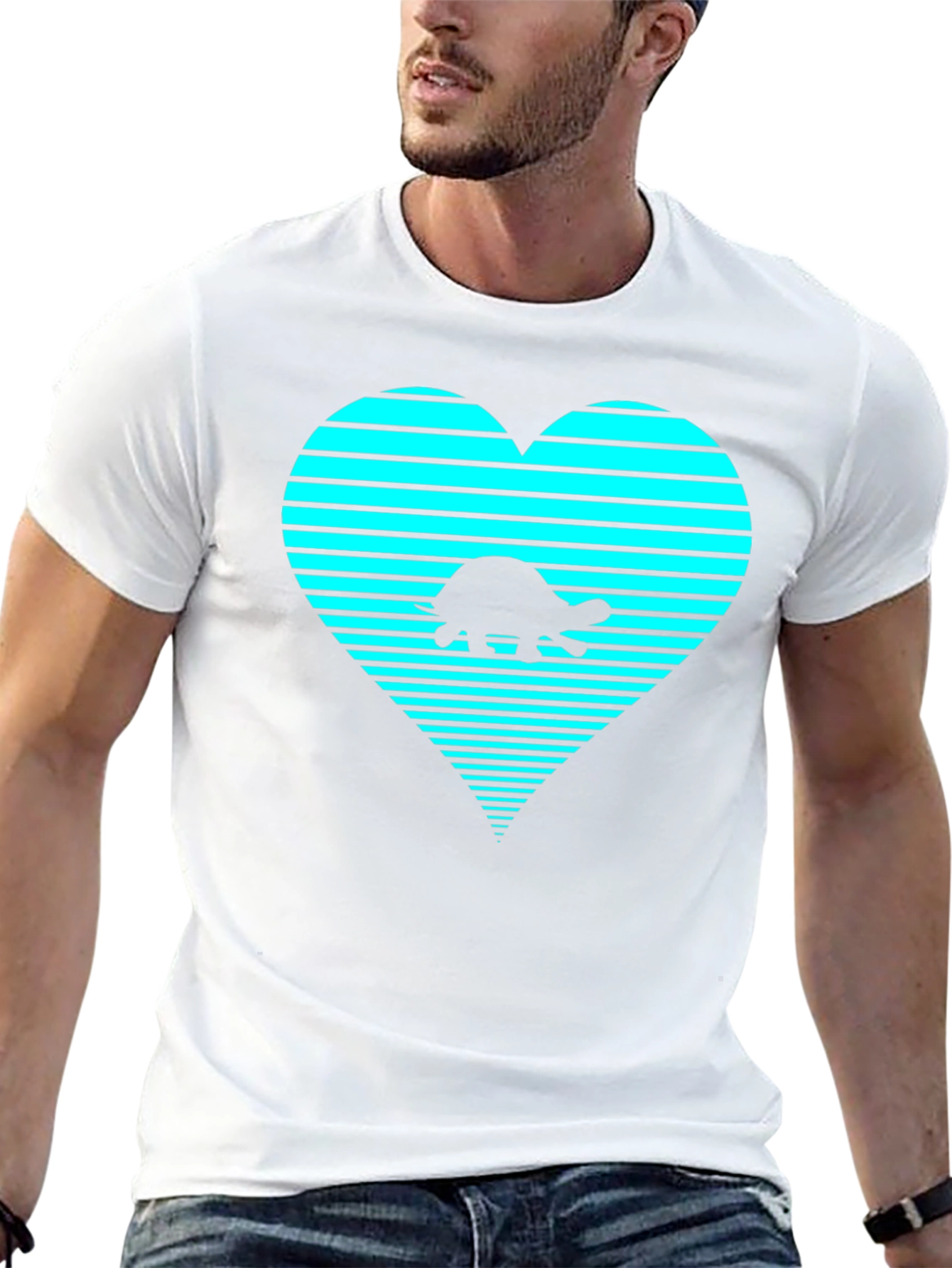 Turtle Heart Graphic T-Shirt - Black