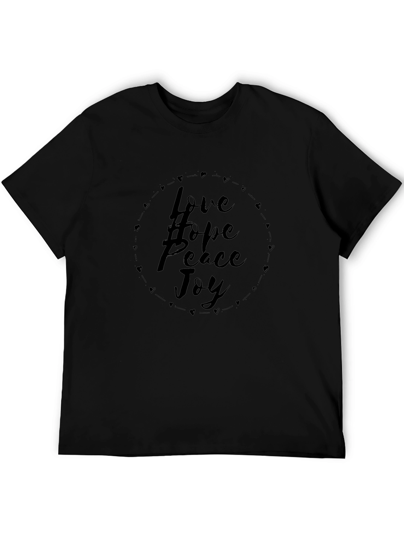 Love Hope Peace Joy Black Graphic Tee