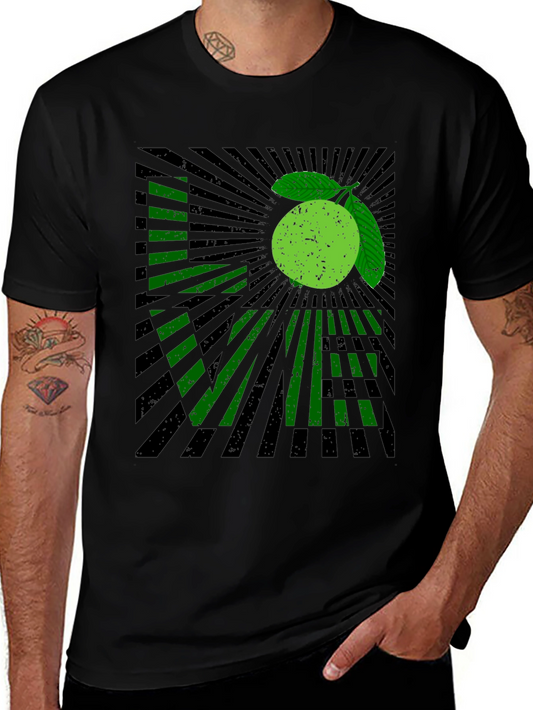 Lime Love Graphic Print Black T-Shirt