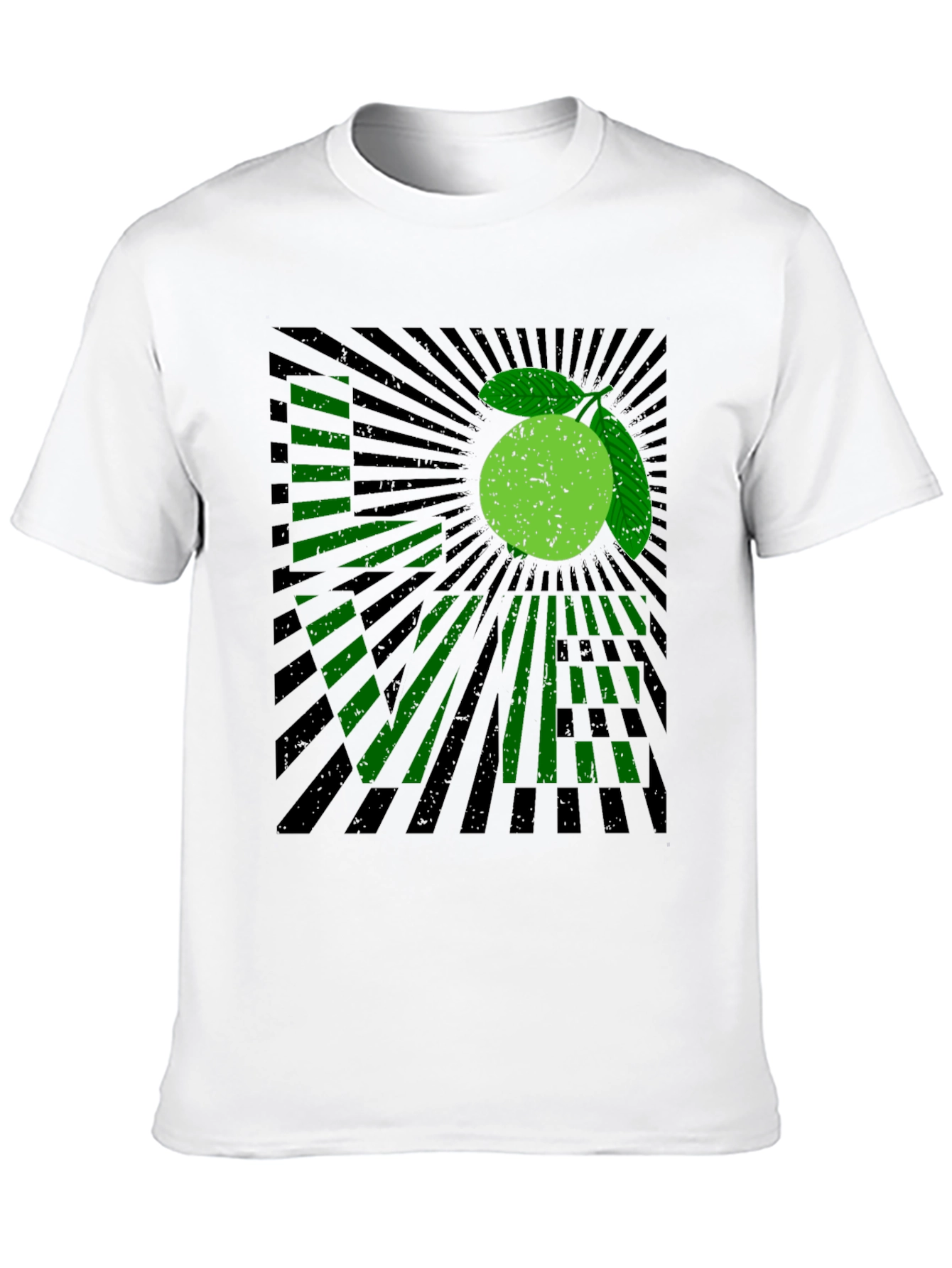 Lime Love Graphic Print Black T-Shirt