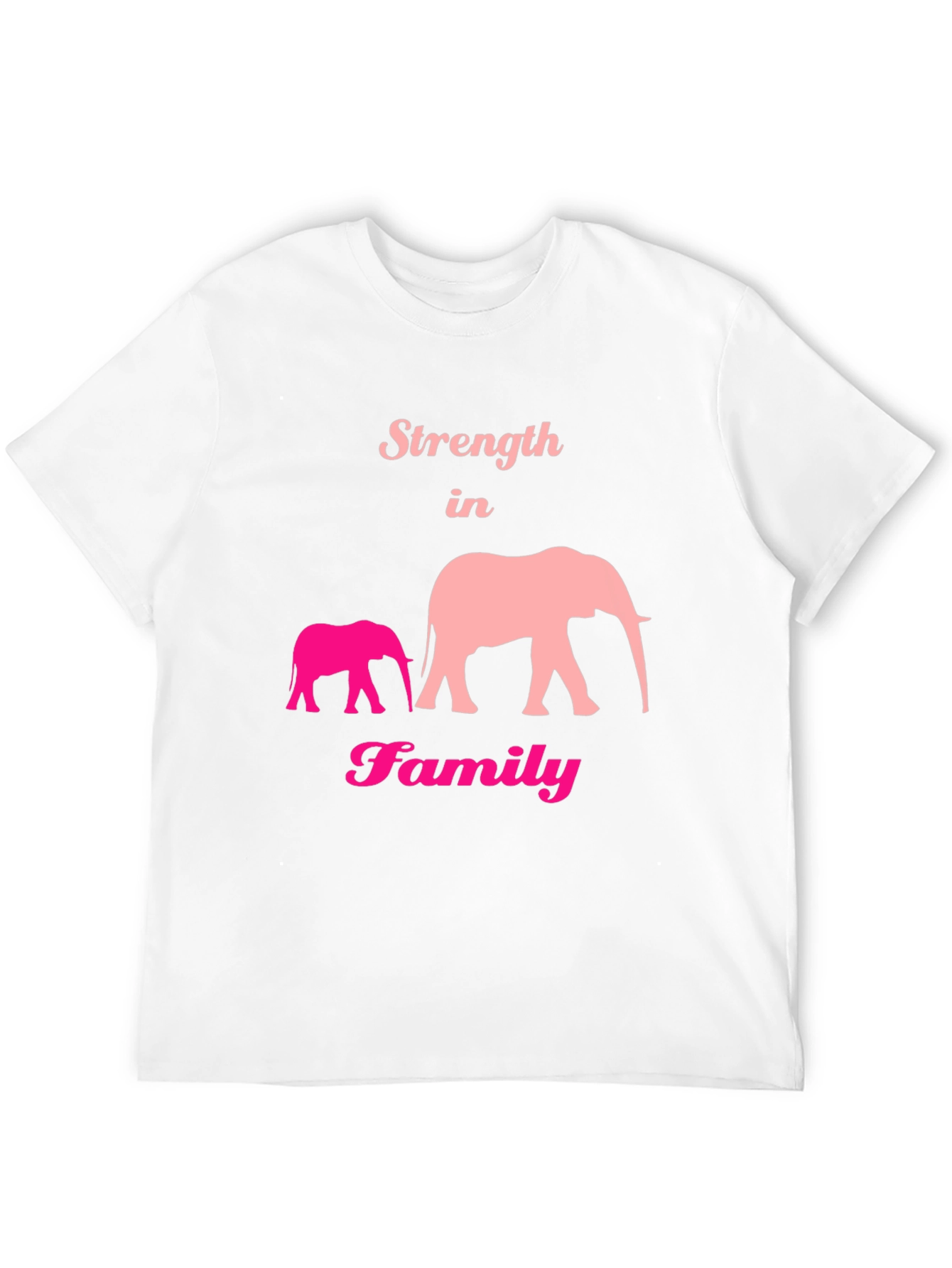Strength in Family Elephant Graphic T-Shirt