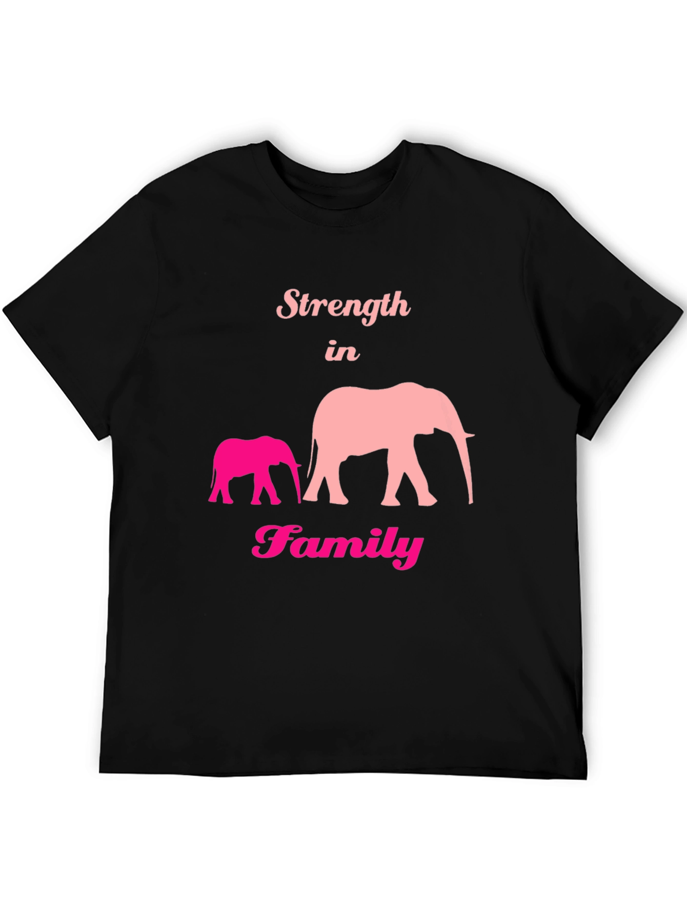 Strength in Family Elephant Graphic T-Shirt