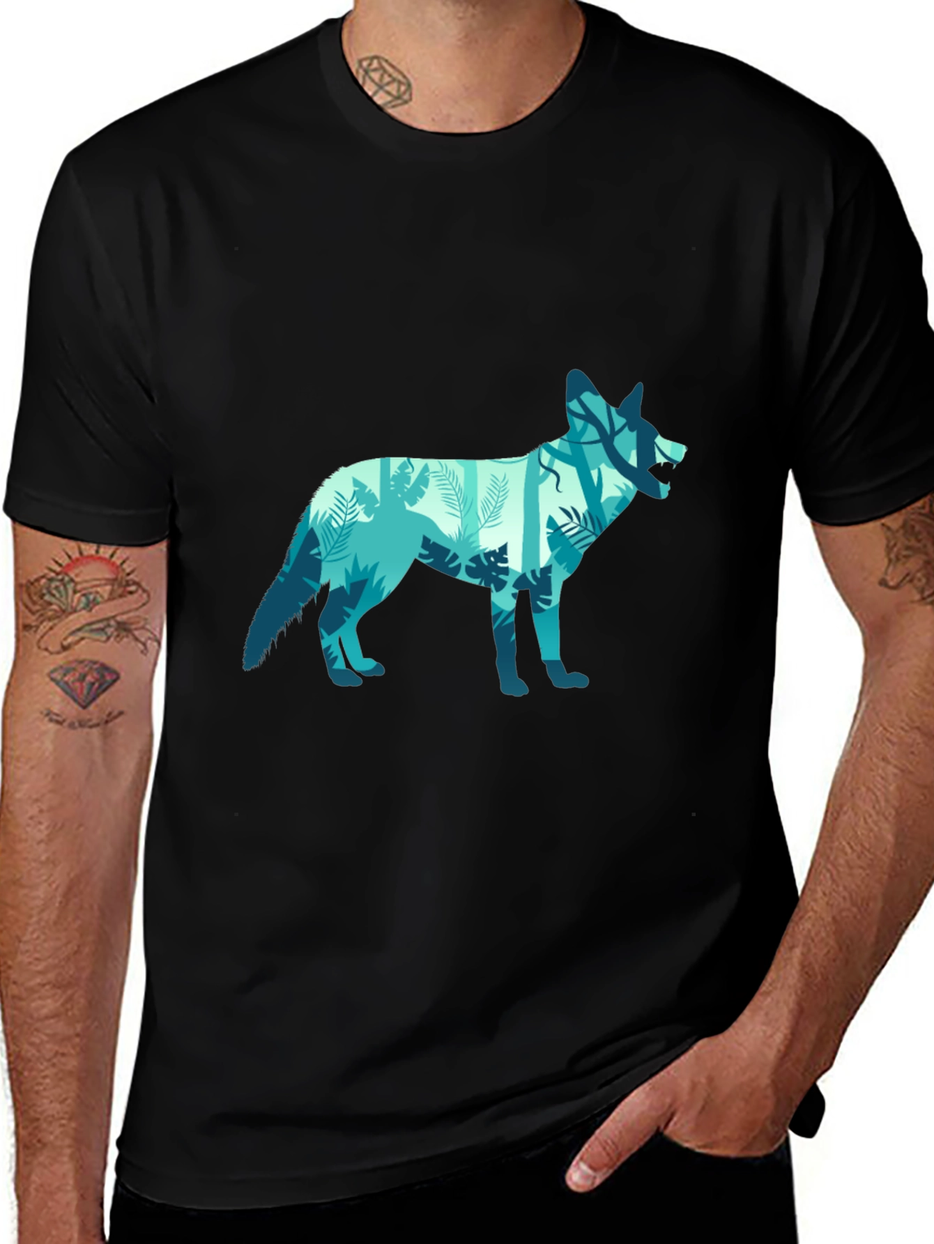 Wolf Forest Graphic T-Shirt - Nature Lover Tee