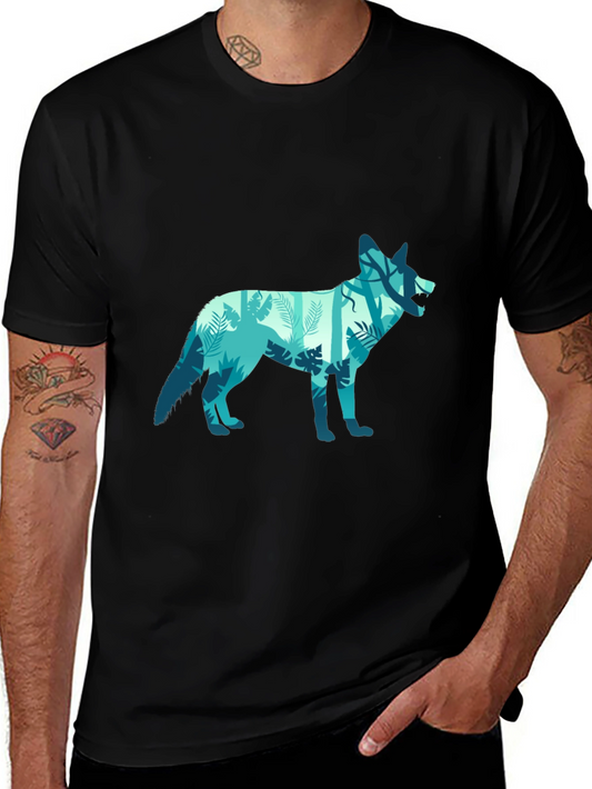 Wolf Forest Graphic T-Shirt - Nature Lover Tee