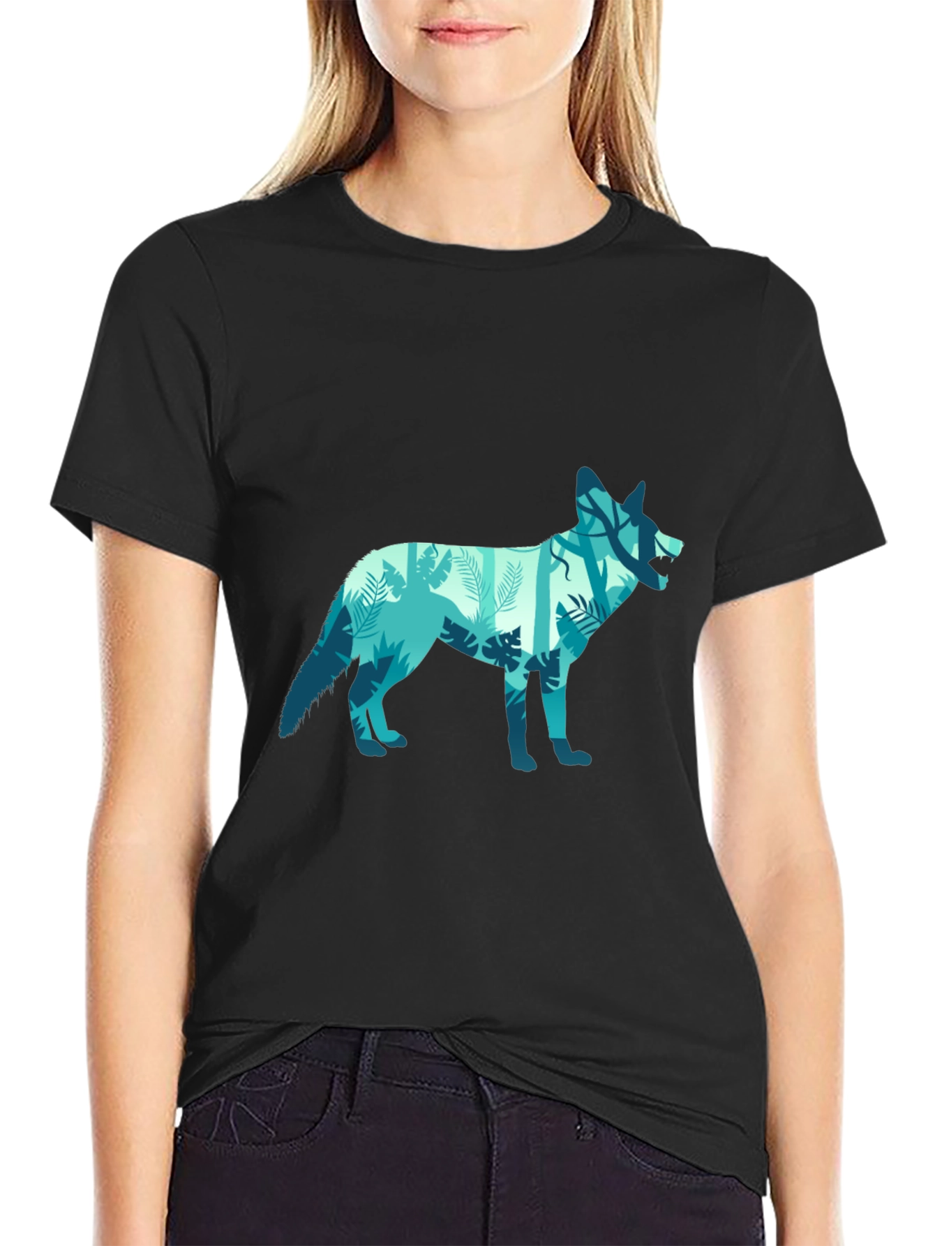 Wolf Forest Graphic T-Shirt - Nature Lover Tee