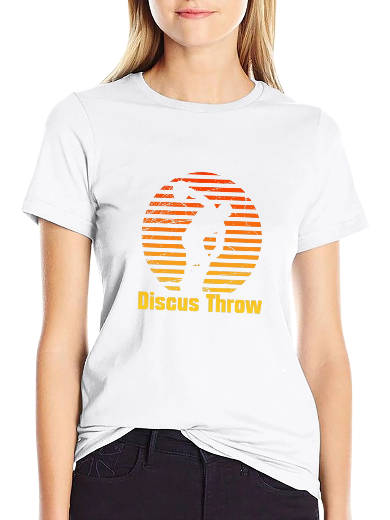 Discus Throw Black Graphic Tee
