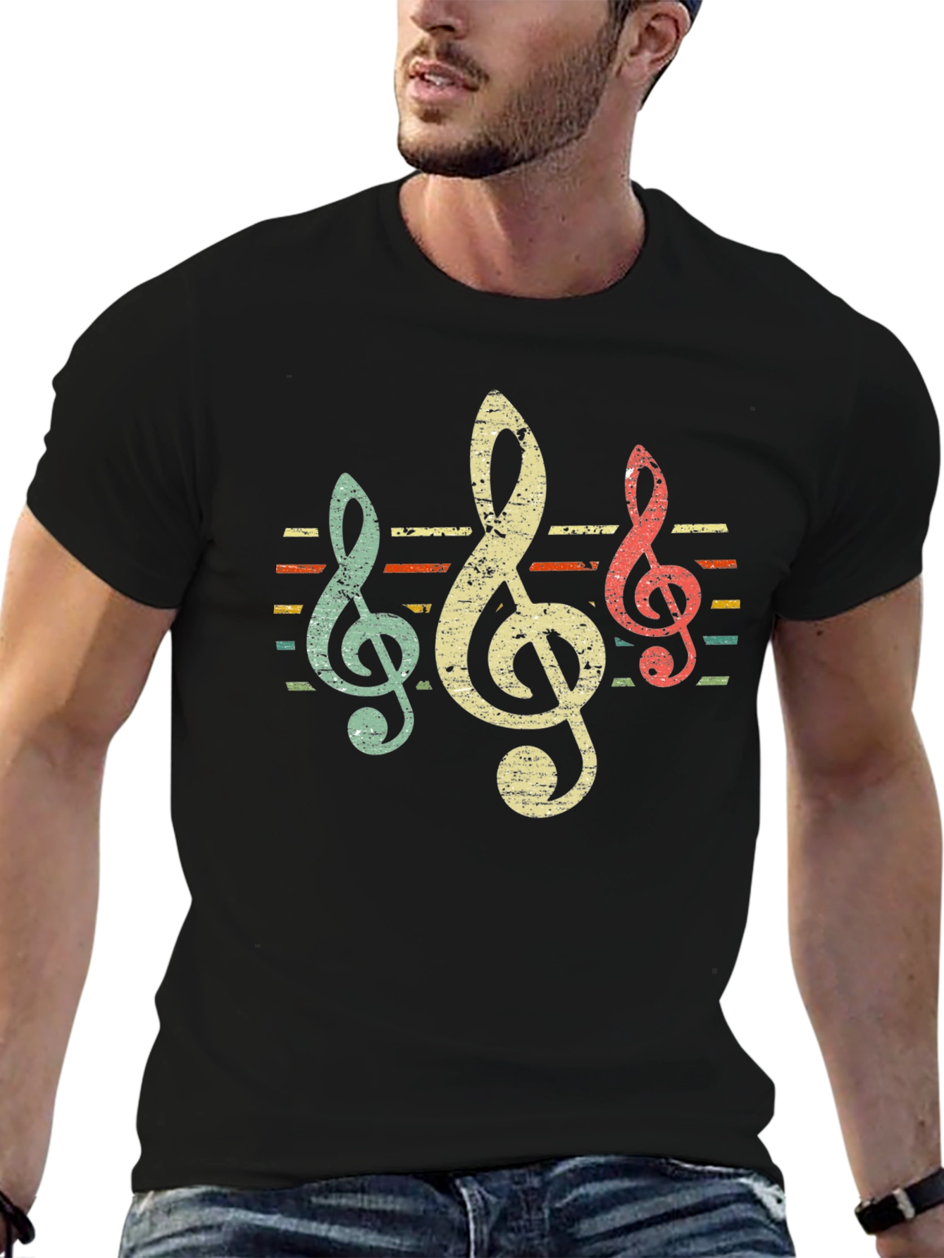 Retro Music Clef T-Shirt