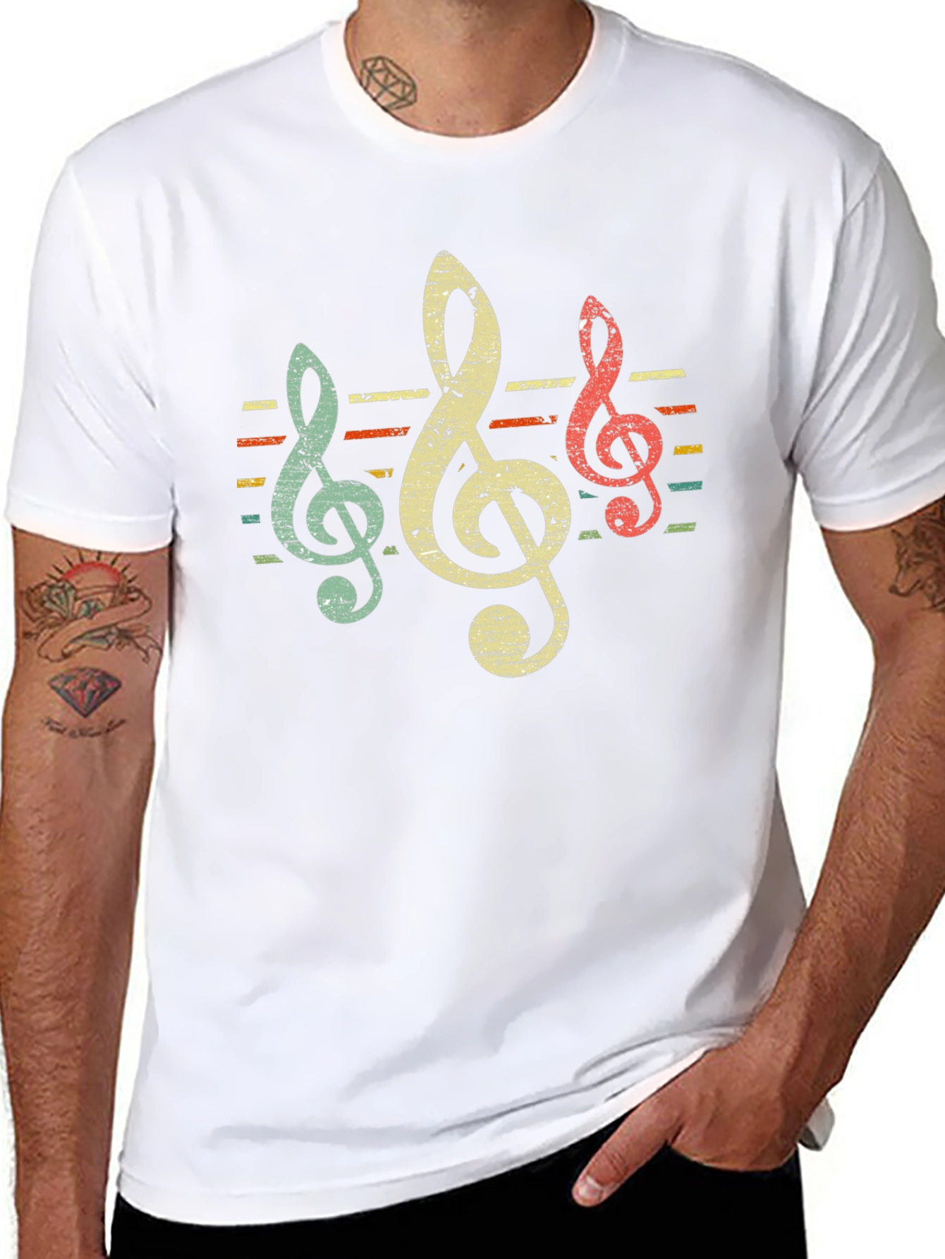 Retro Music Clef T-Shirt