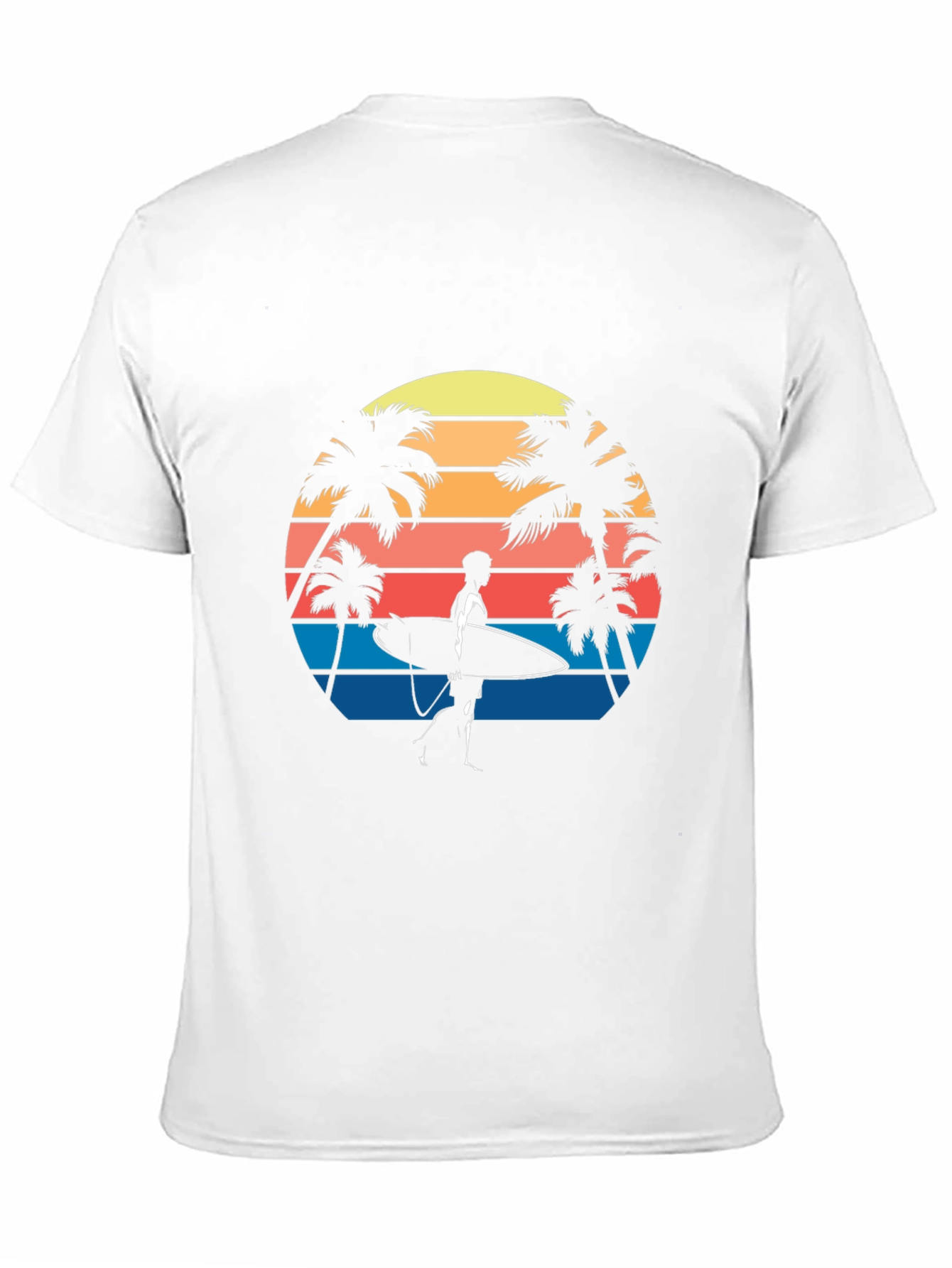 Retro Surfer T-Shirt - Tropical Palm Tree Graphic Tee