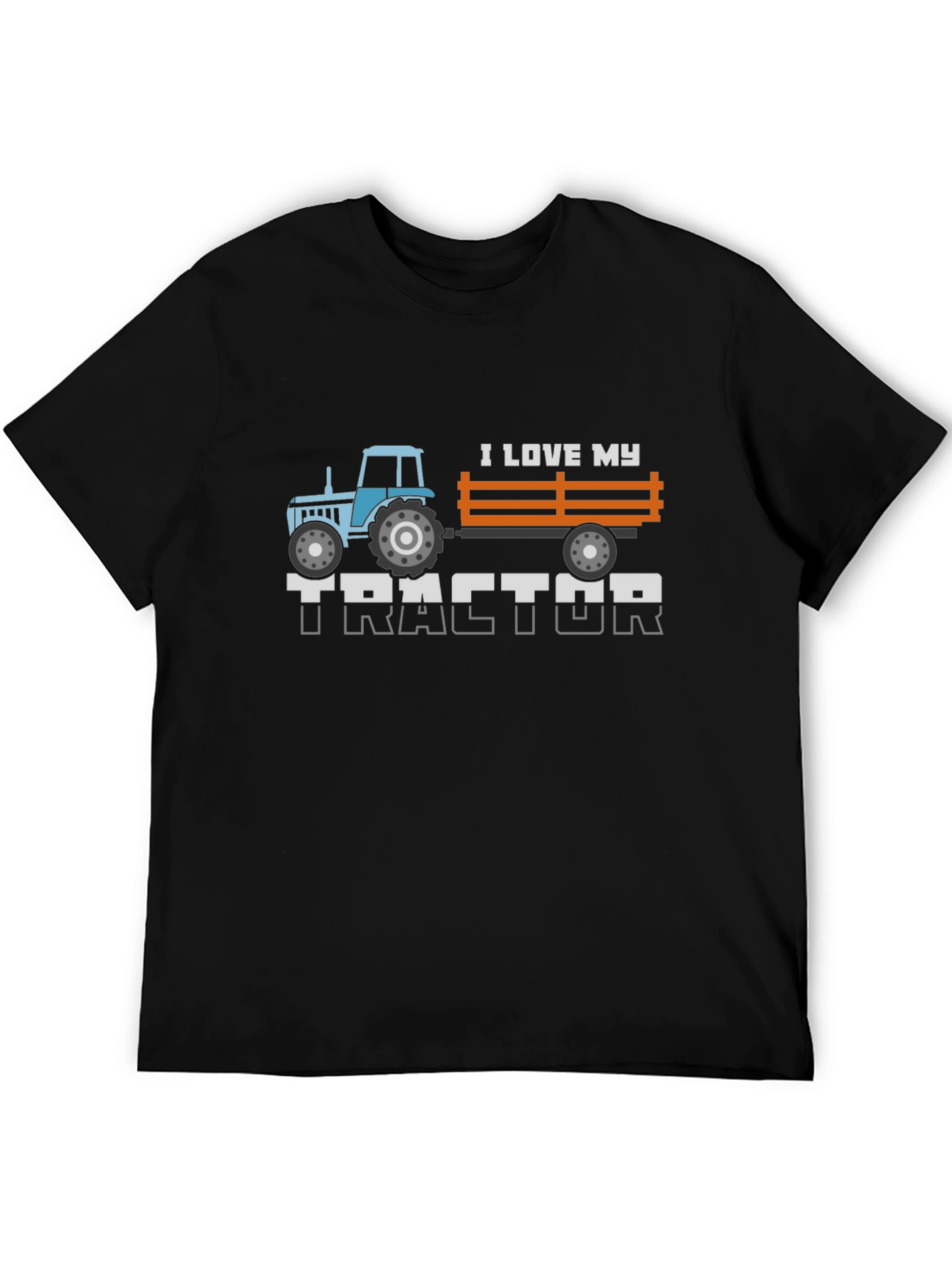 I Love My Tractor Graphic Tee - Black