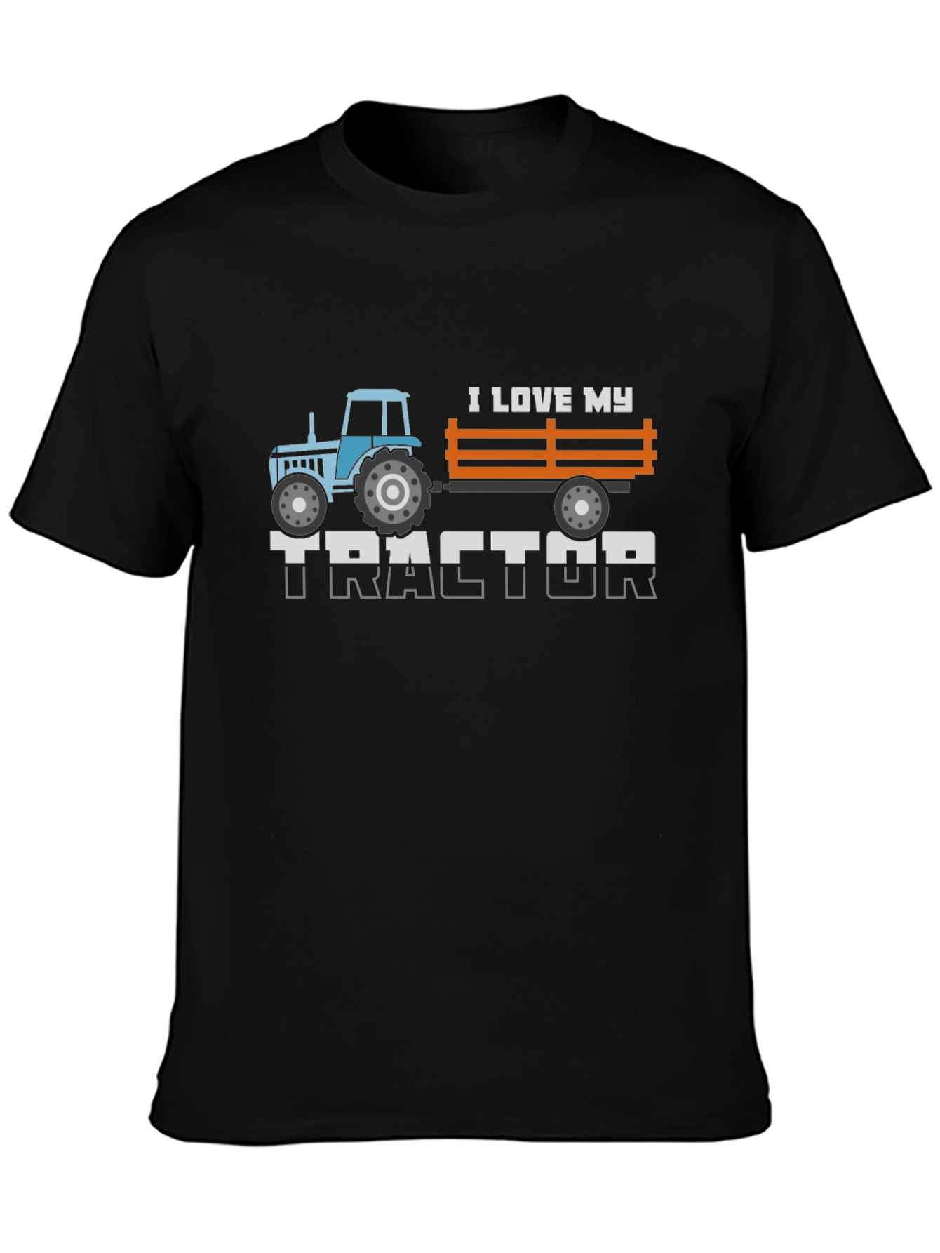 I Love My Tractor Graphic Tee - Black