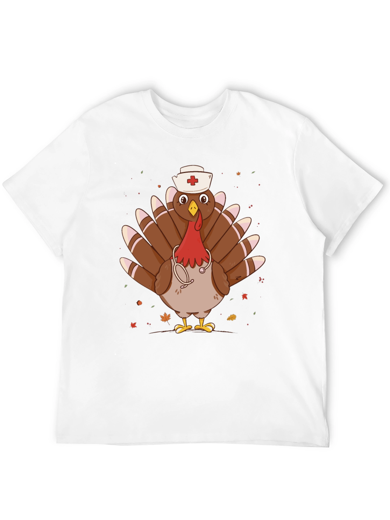 Nurse Turkey Graphic Tee - Thanksgiving Humor