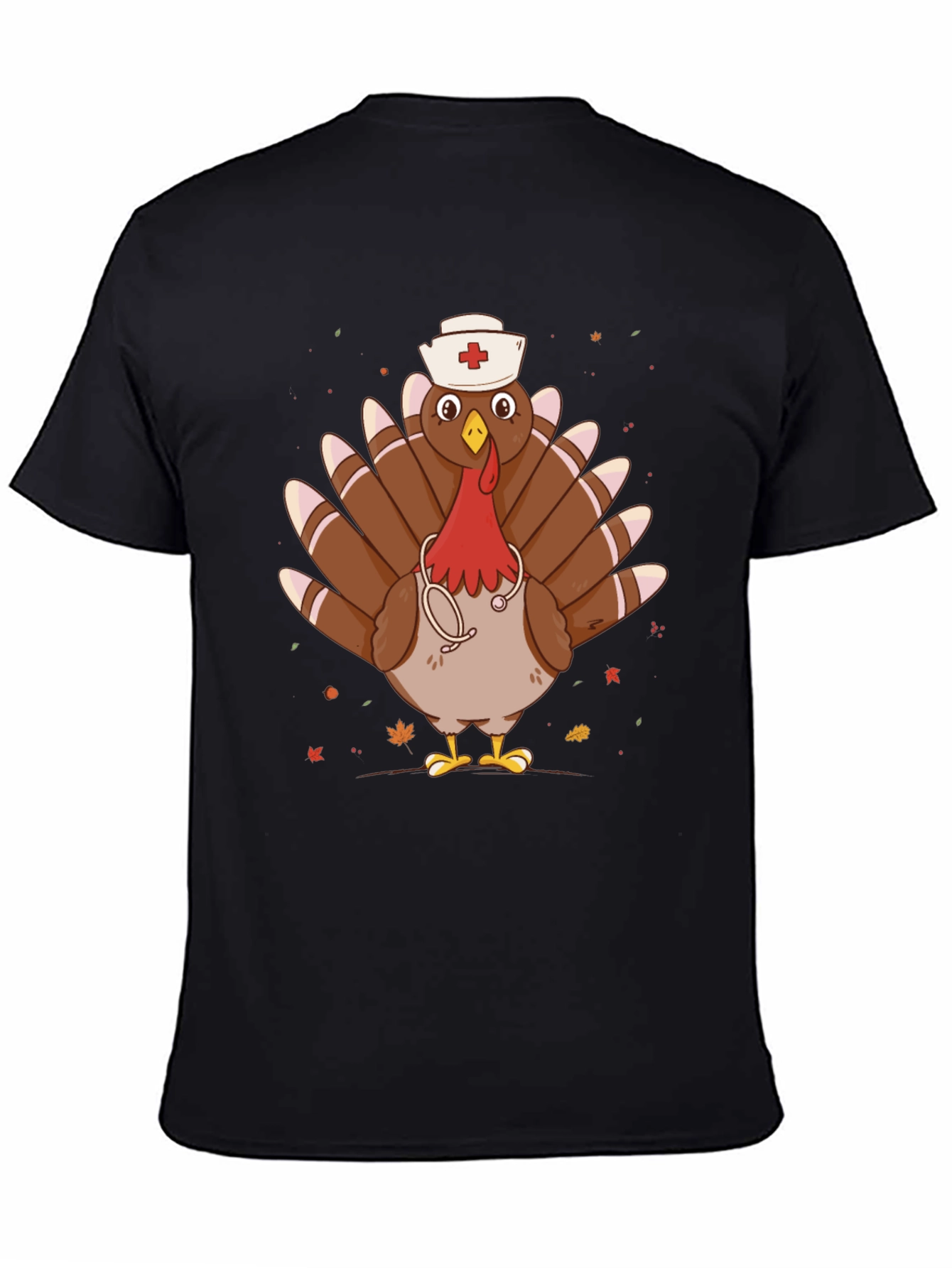 Nurse Turkey Graphic Tee - Thanksgiving Humor