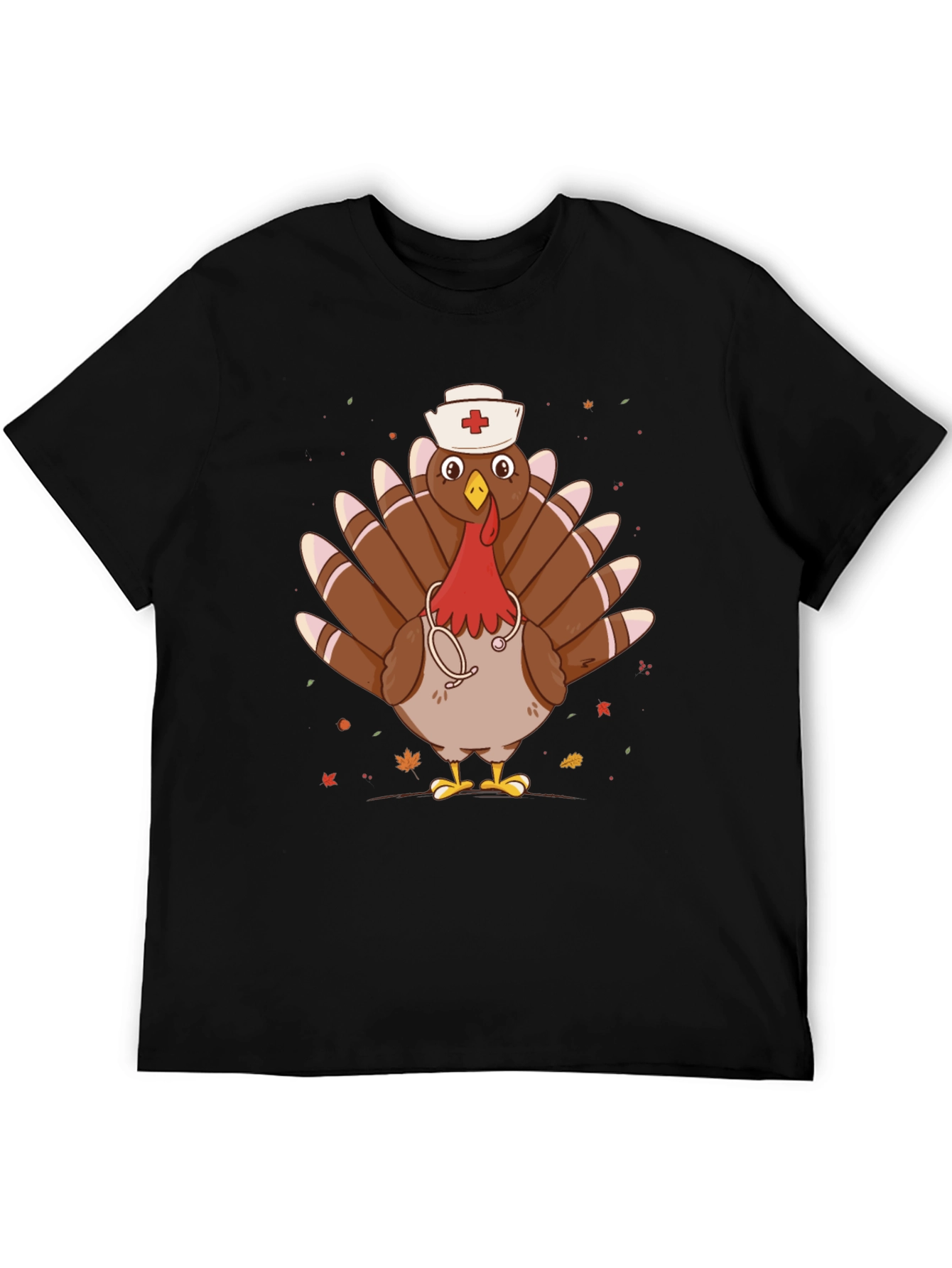 Nurse Turkey Graphic Tee - Thanksgiving Humor