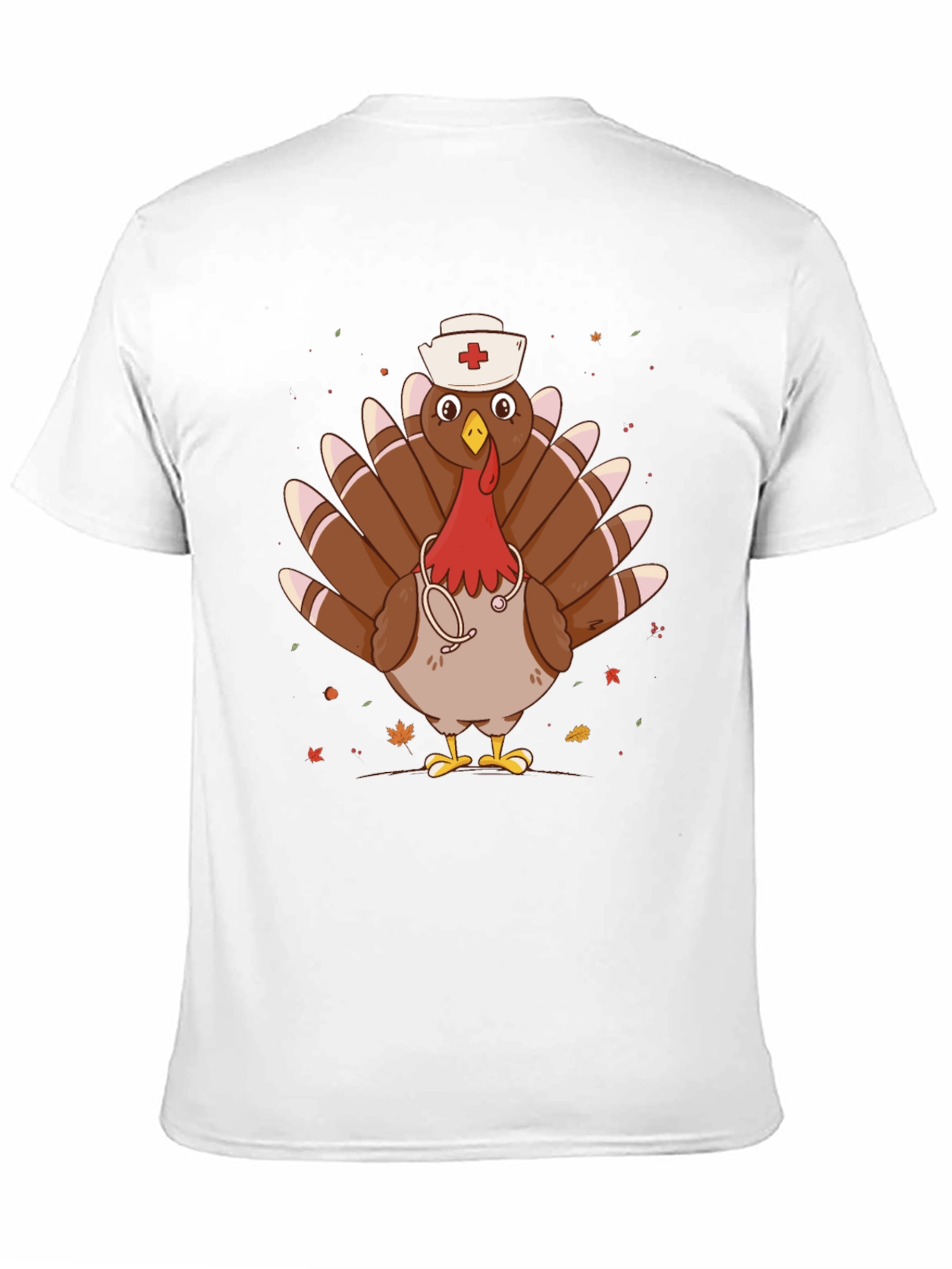 Nurse Turkey Graphic Tee - Thanksgiving Humor