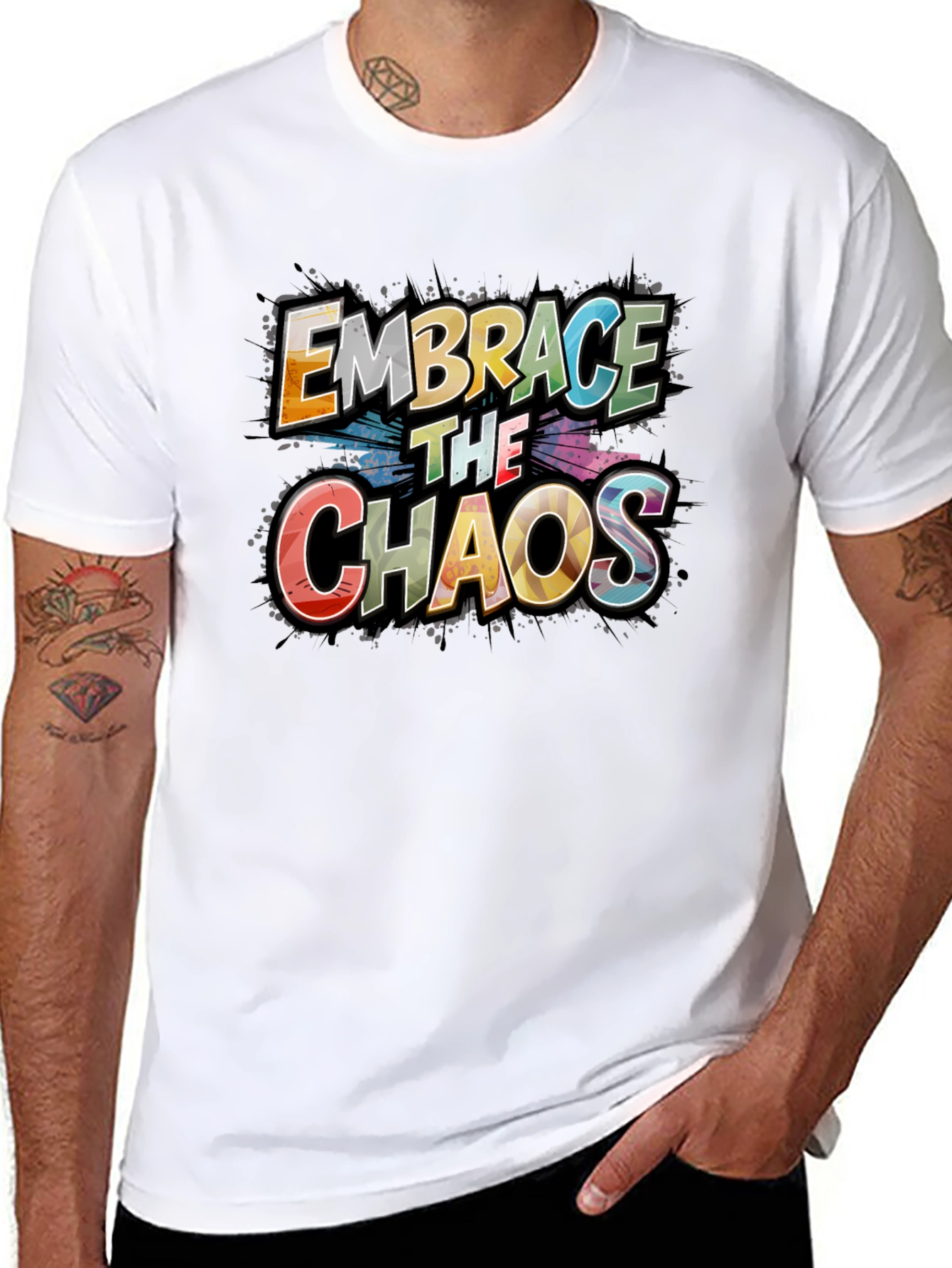 Embrace the Chaos Graphic Tee - Premium Cotton