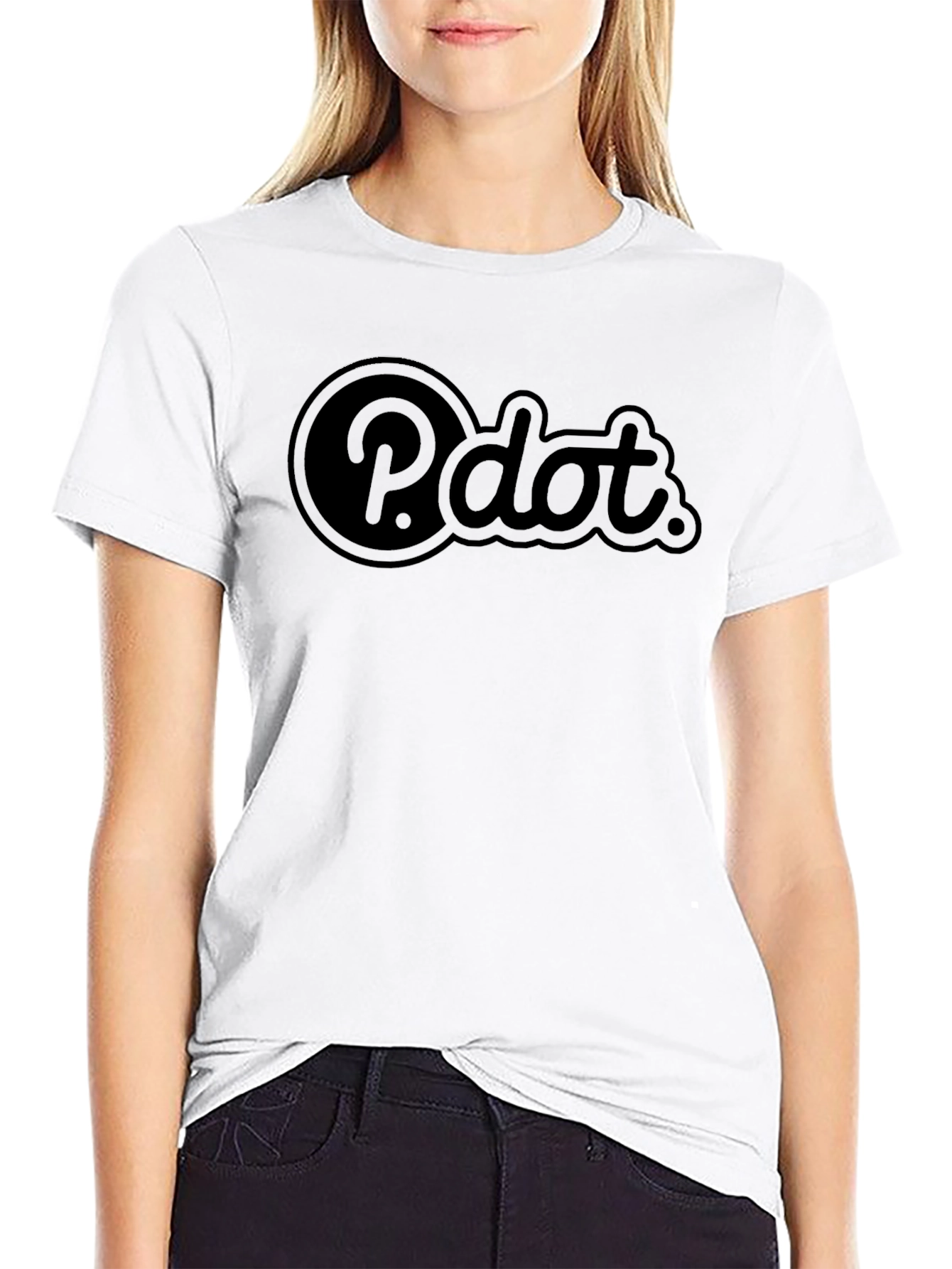 P.dot. Black Graphic Tee - Cool Casual Style