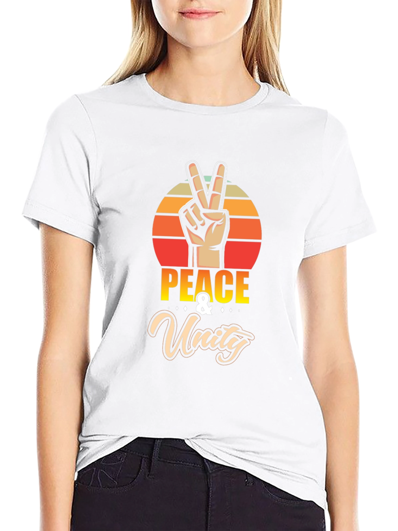 Peace & Unity Graphic Tee - Retro Vibe