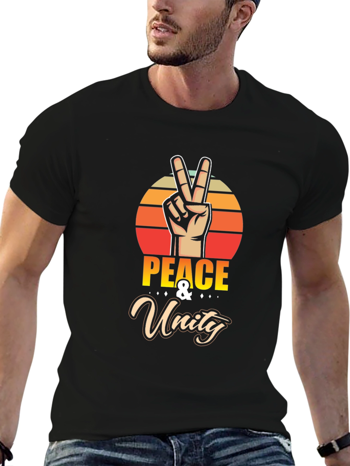 Peace & Unity Graphic Tee - Retro Vibe