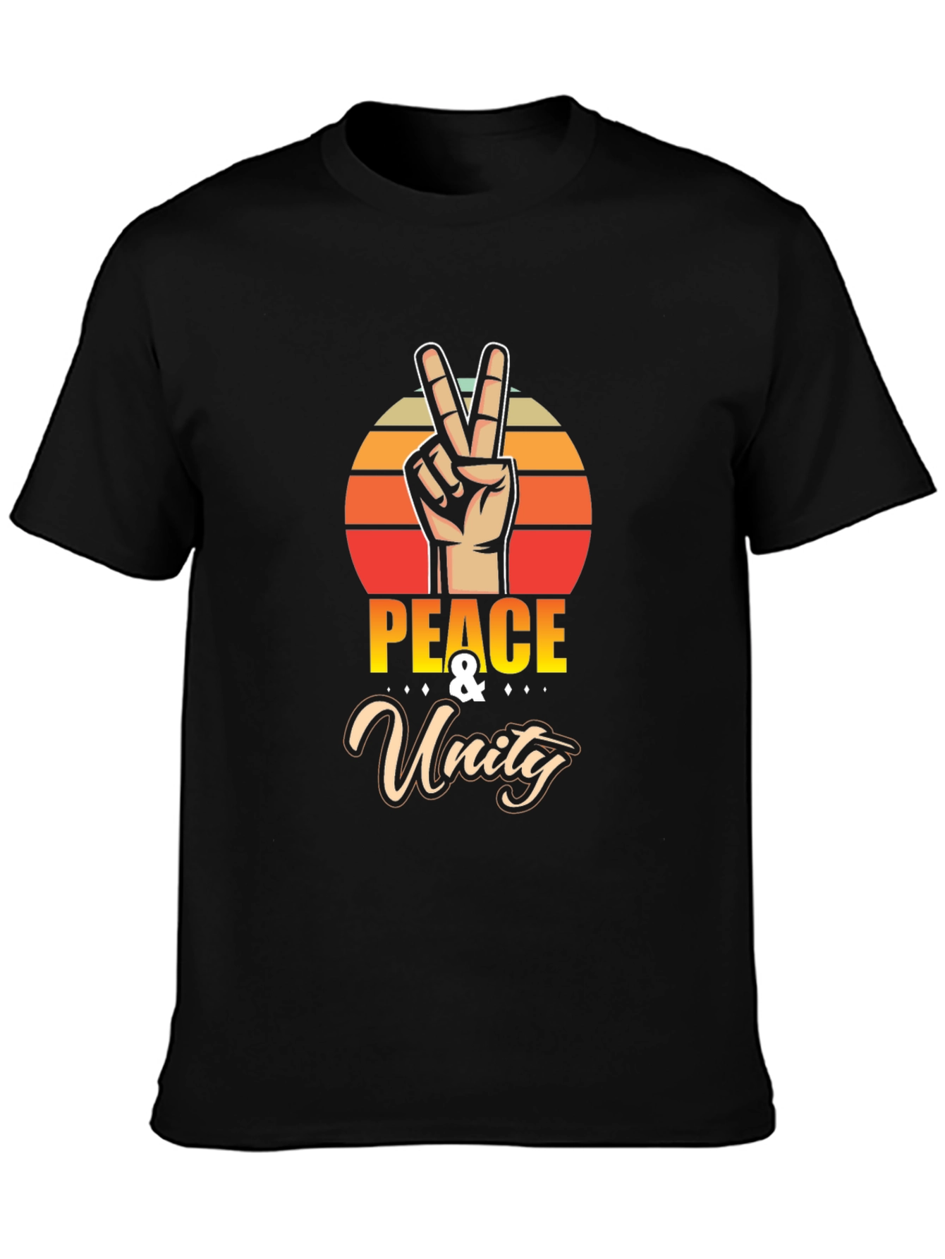 Peace & Unity Graphic Tee - Retro Vibe