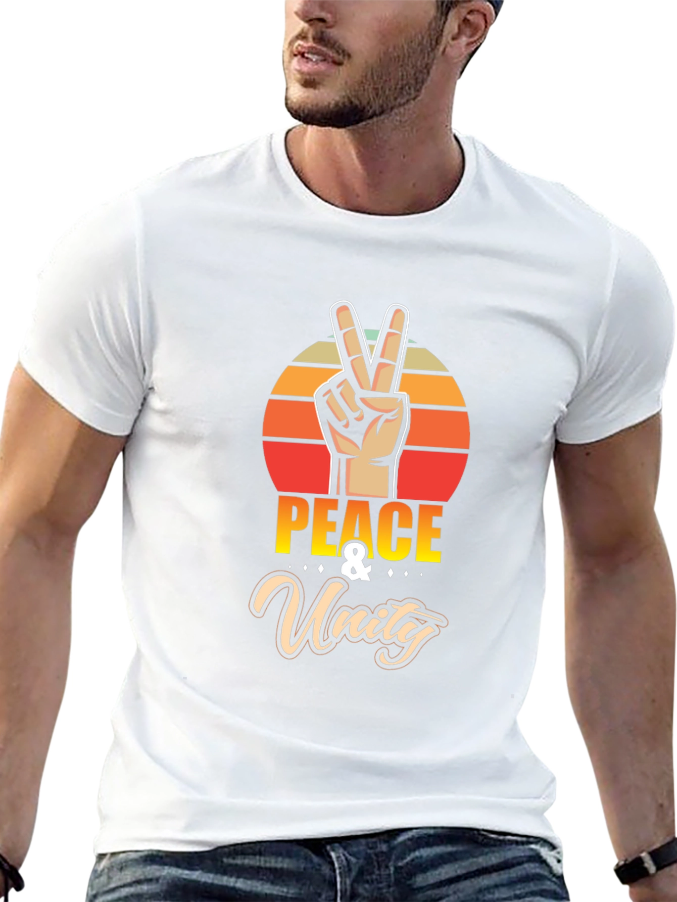 Peace & Unity Graphic Tee - Retro Vibe