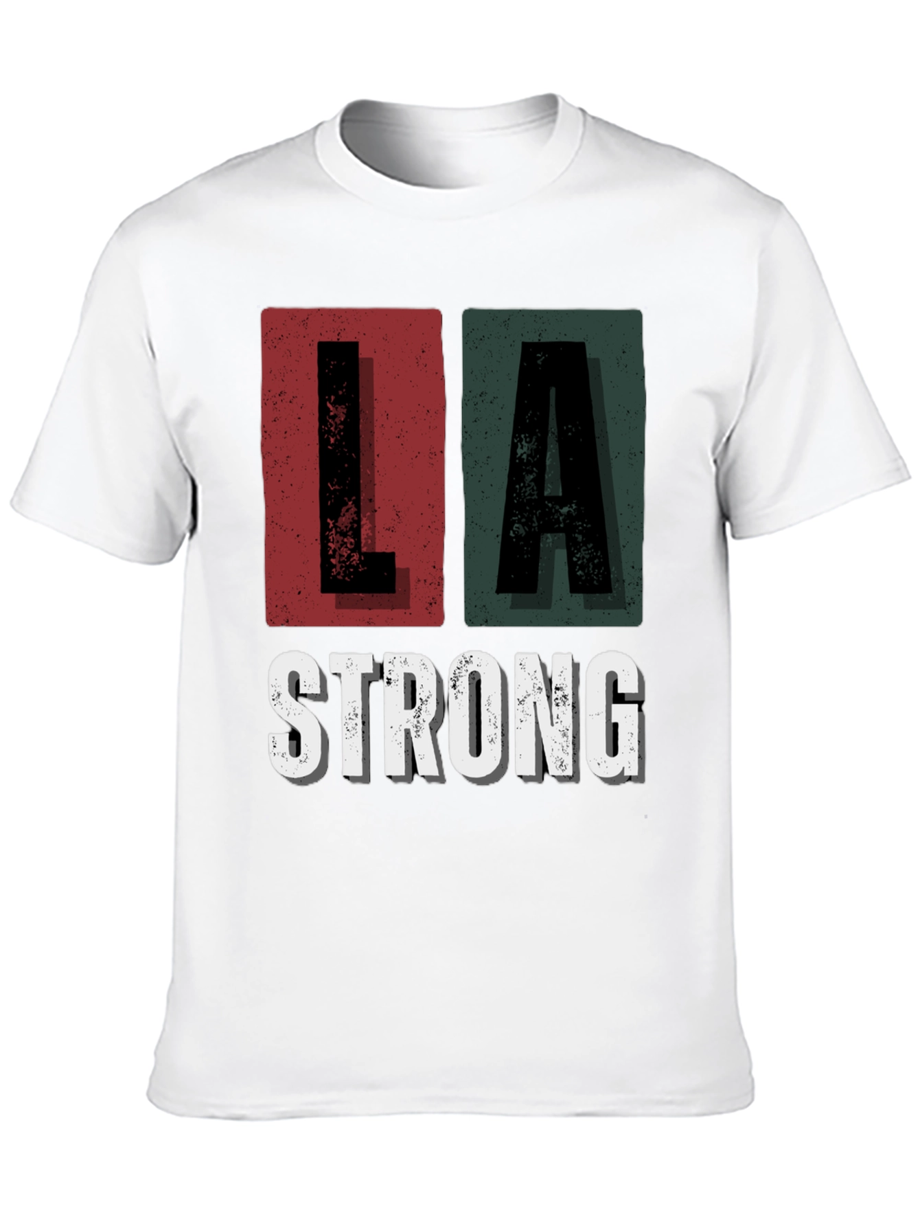 LA Strong Graphic Tee - Unisex Black Cotton T-Shirt