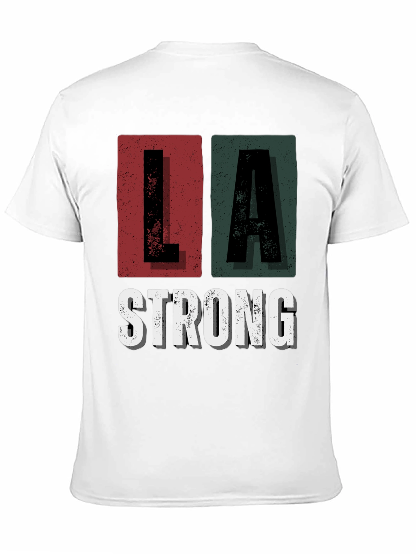 LA Strong Graphic Tee - Unisex Black Cotton T-Shirt