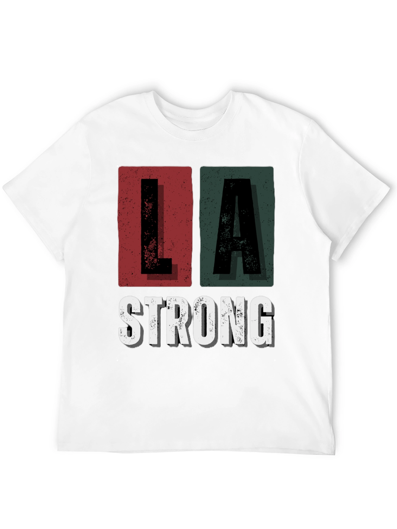 LA Strong Graphic Tee - Unisex Black Cotton T-Shirt